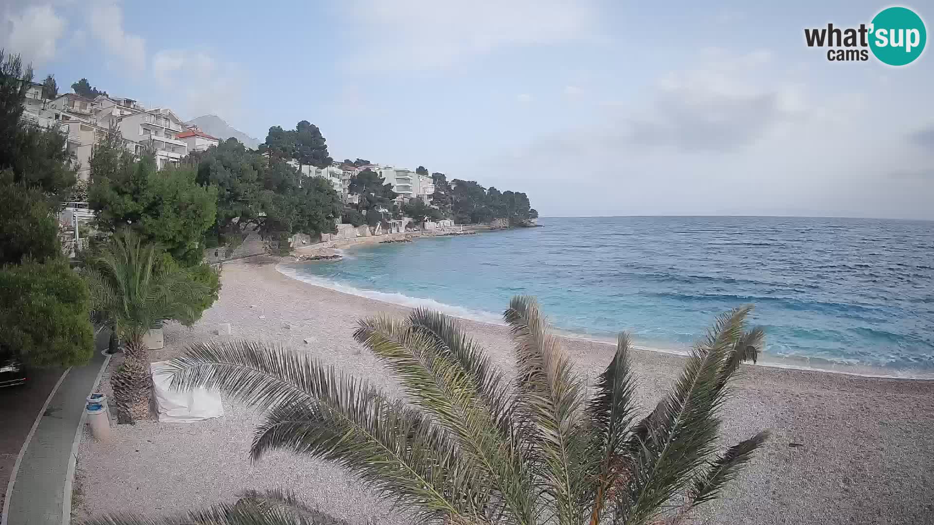 Webcam Plage Lučica Brela – Vue en direct sur la côte adriatique