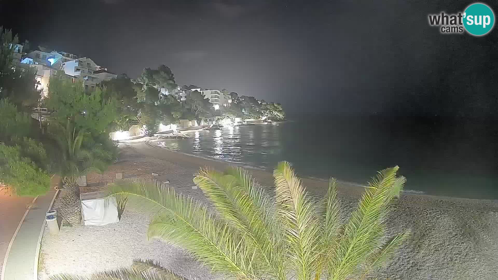 Webcam Spiaggia Lučica Brela – Vista live sulla costa adriatica
