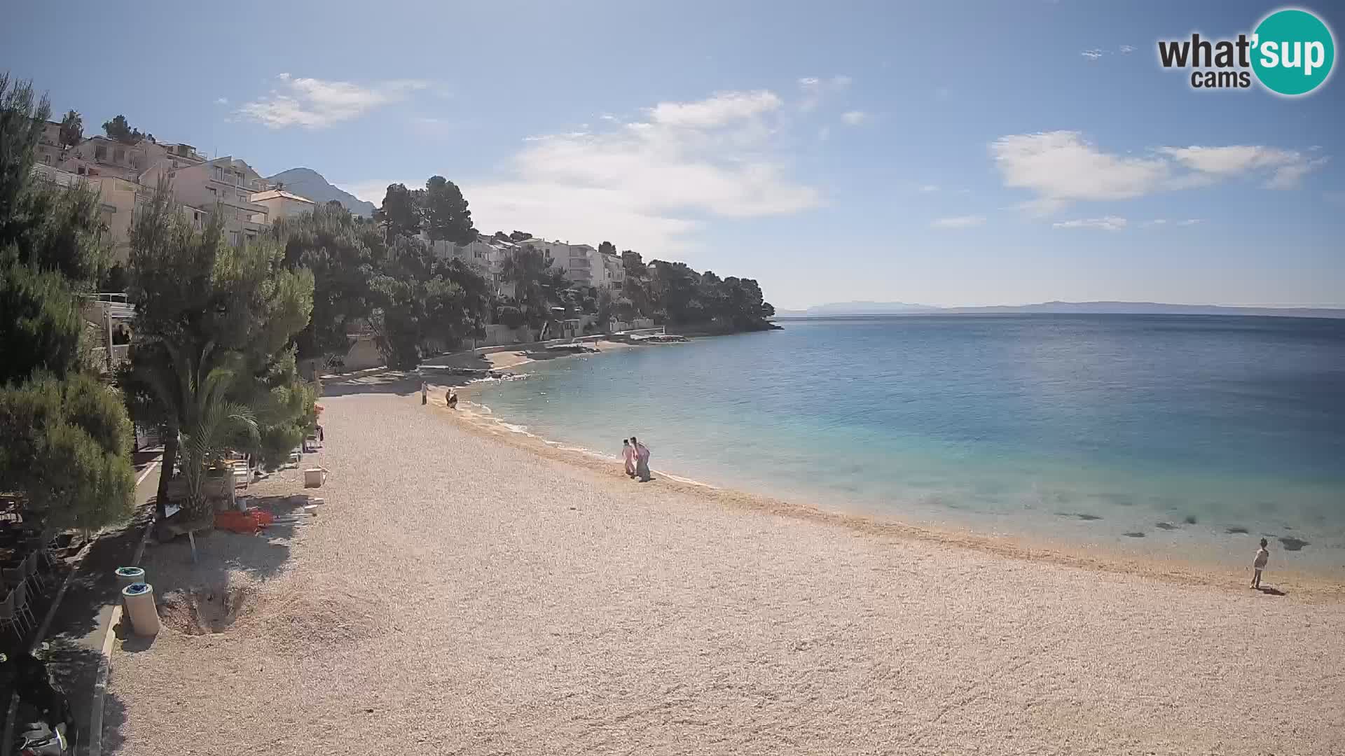 Spletna kamera Plaža Lučica Brela – Pogled v živo na Jadransko obalo