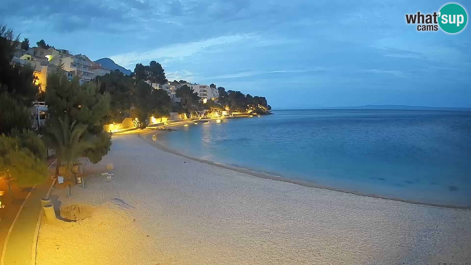 Webcam Plage Lučica Brela – Vue en direct sur la côte adriatique
