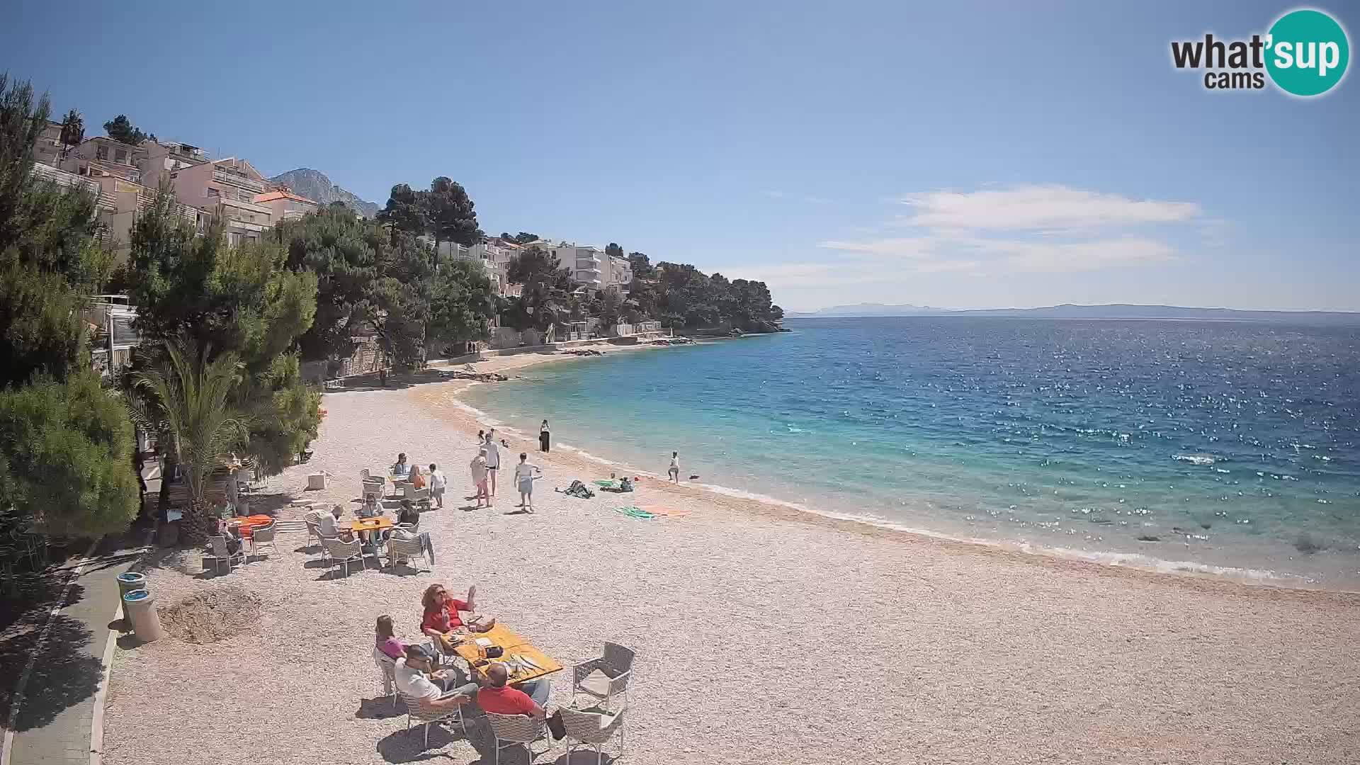 Webcam Playa Lučica Brela – Vista en directo de la costa adriática