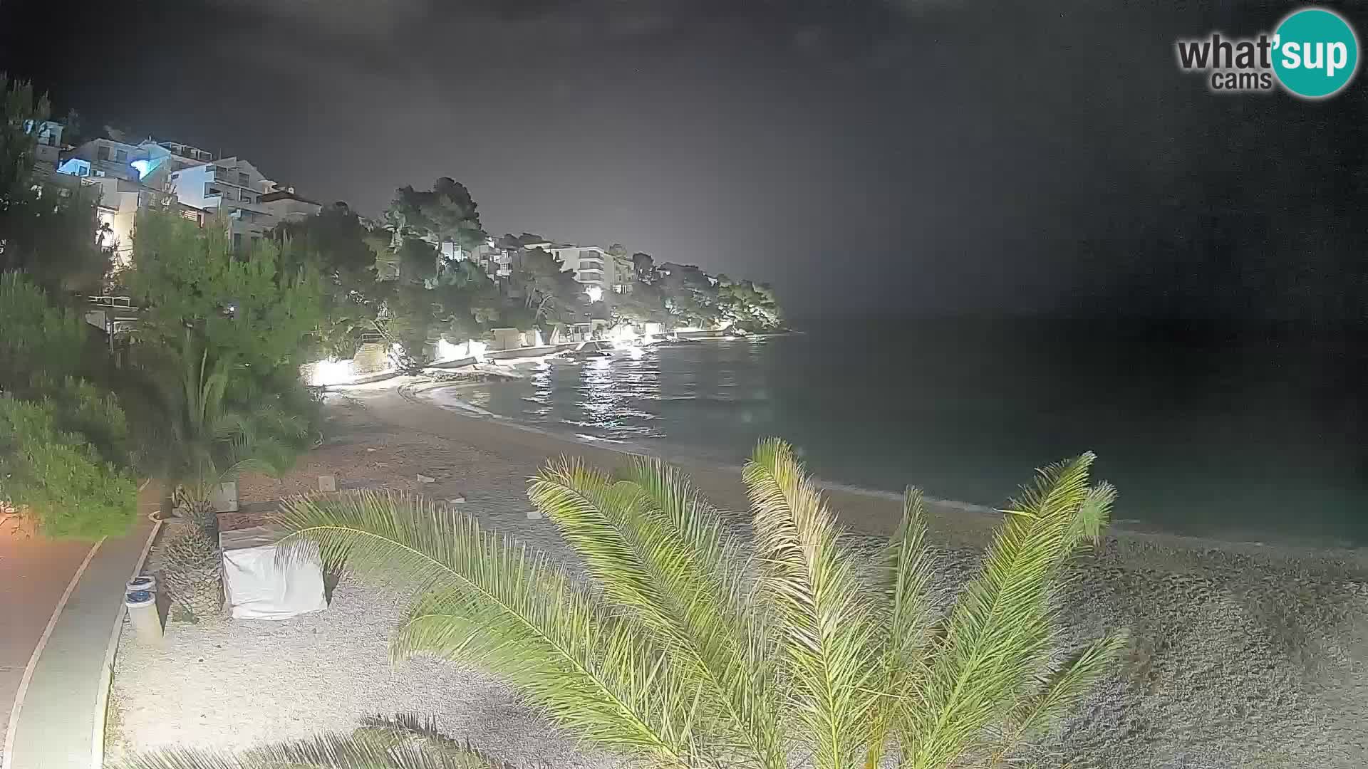 Webcam Plage Lučica Brela – Vue en direct sur la côte adriatique