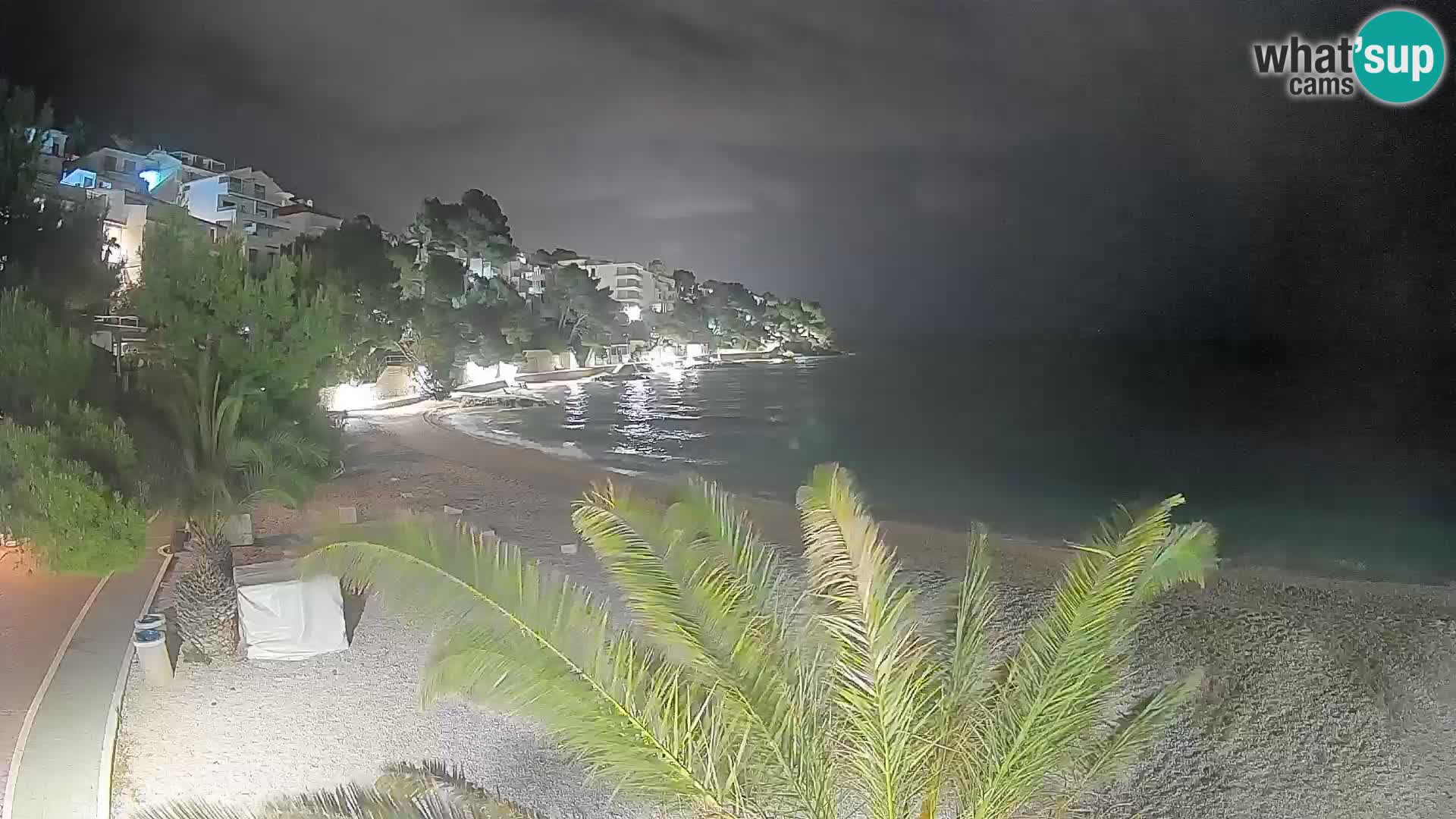 Webcam Spiaggia Lučica Brela – Vista live sulla costa adriatica
