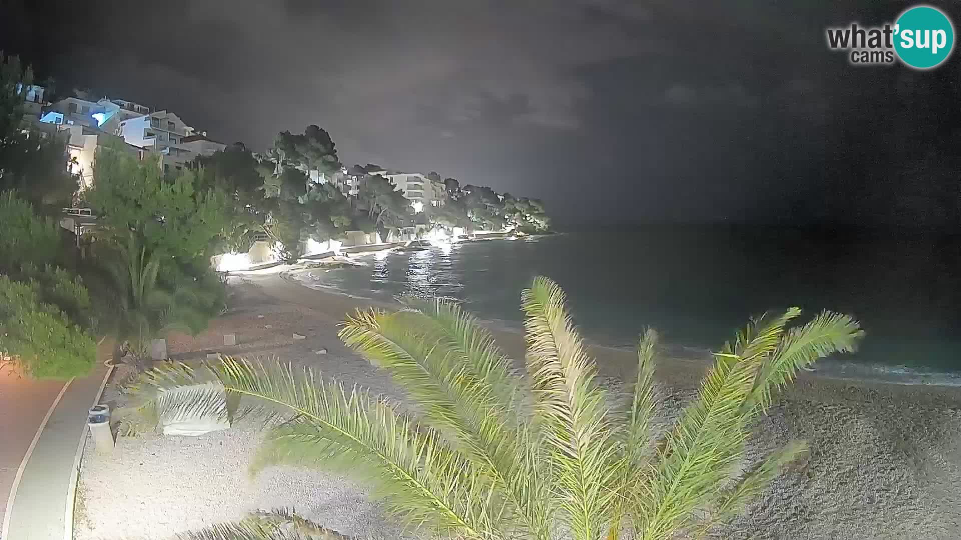 Webcam Spiaggia Lučica Brela – Vista live sulla costa adriatica