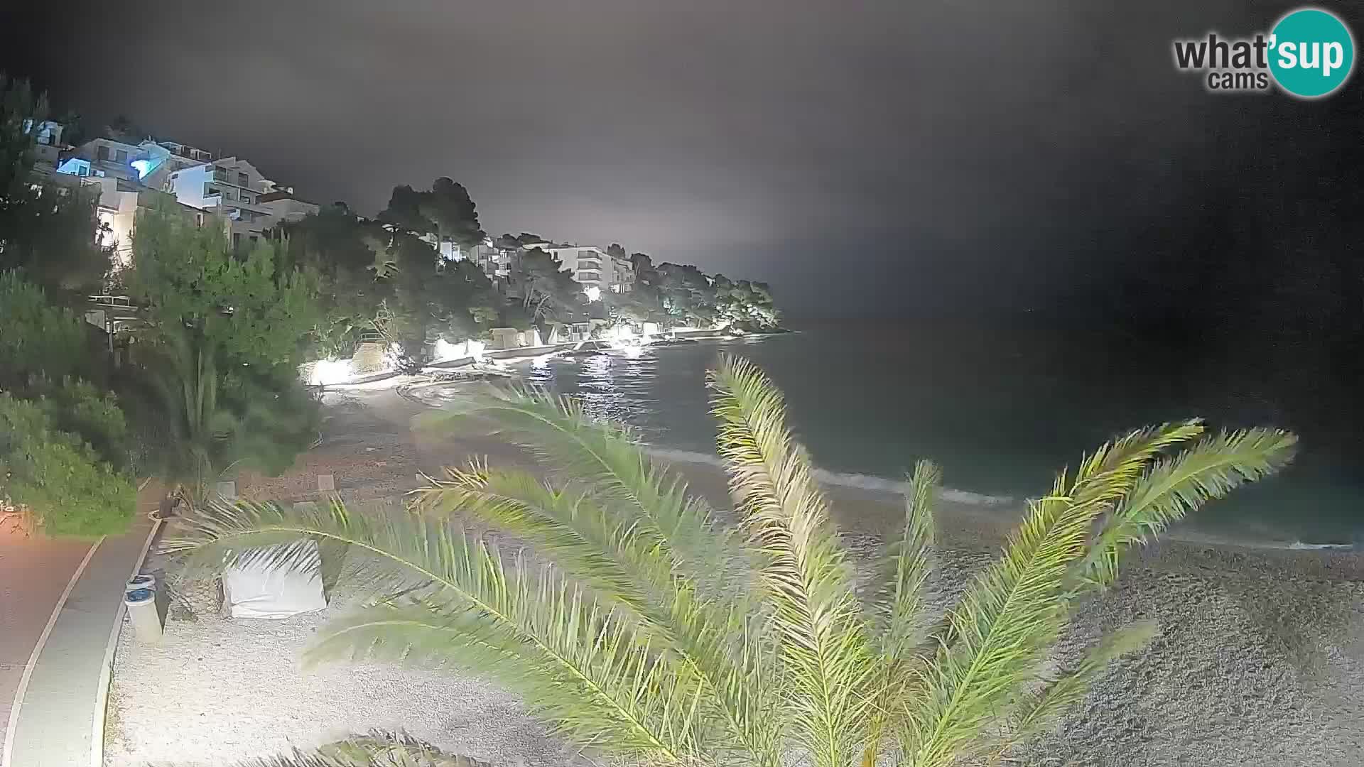 Webcam Spiaggia Lučica Brela – Vista live sulla costa adriatica