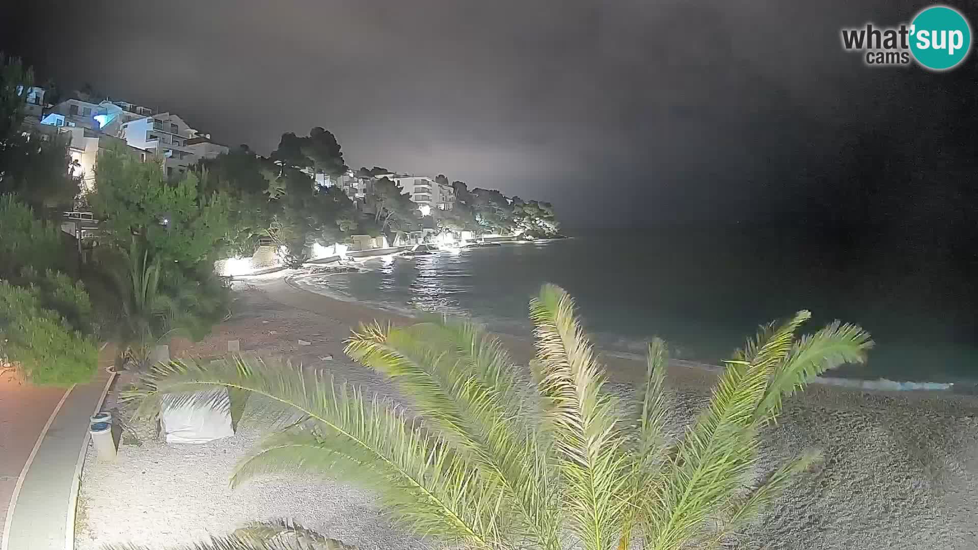 Webcam Plage Lučica Brela – Vue en direct sur la côte adriatique