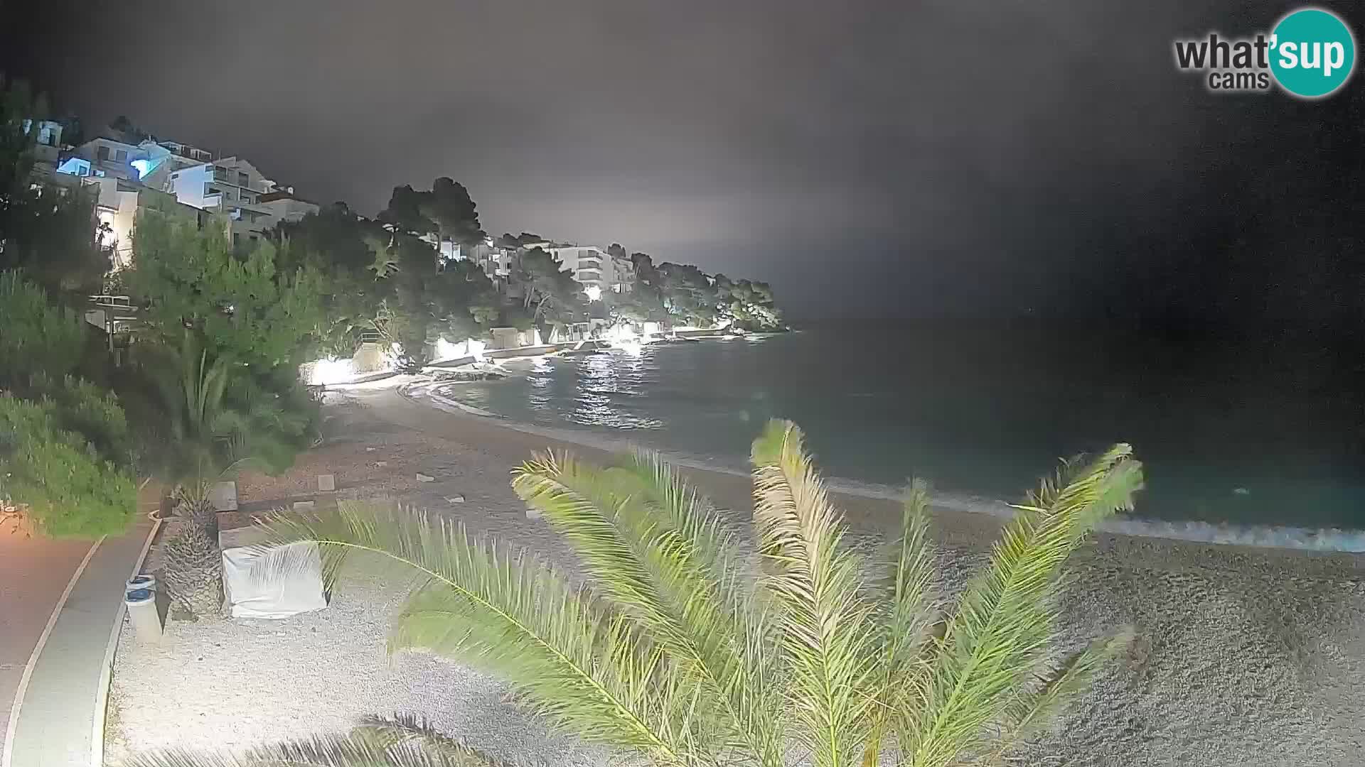 Webcam Spiaggia Lučica Brela – Vista live sulla costa adriatica