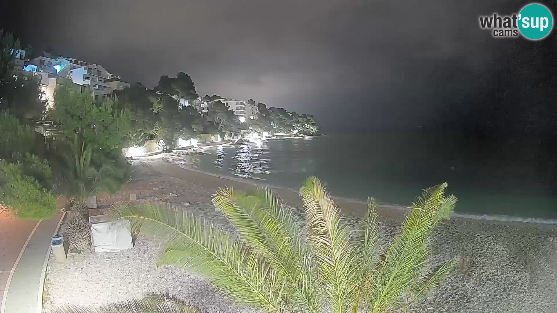 Webcam Spiaggia Lučica Brela – Vista live sulla costa adriatica
