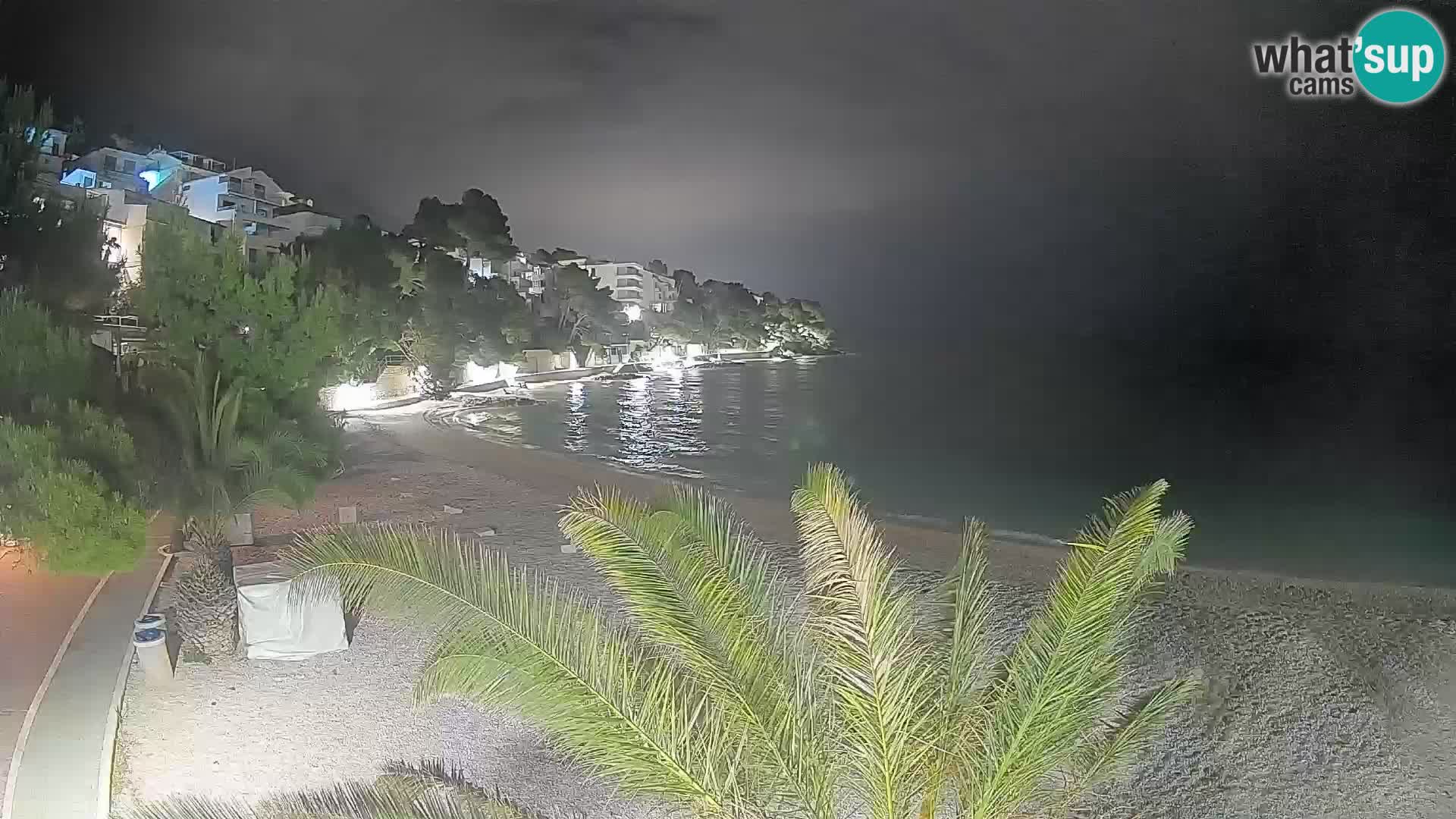 Webcam Plage Lučica Brela – Vue en direct sur la côte adriatique