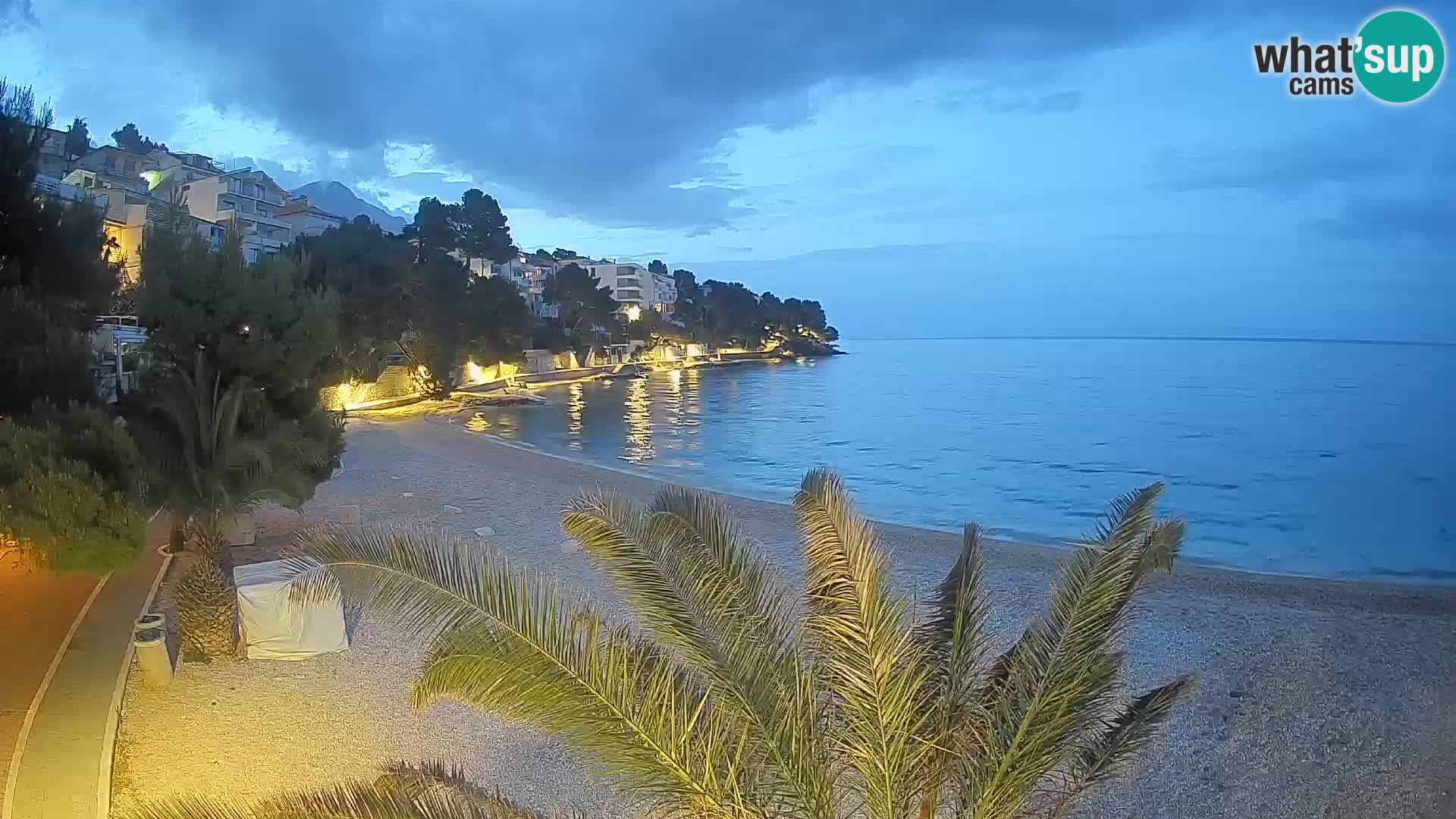 Webcam Playa Lučica Brela – Vista en directo de la costa adriática