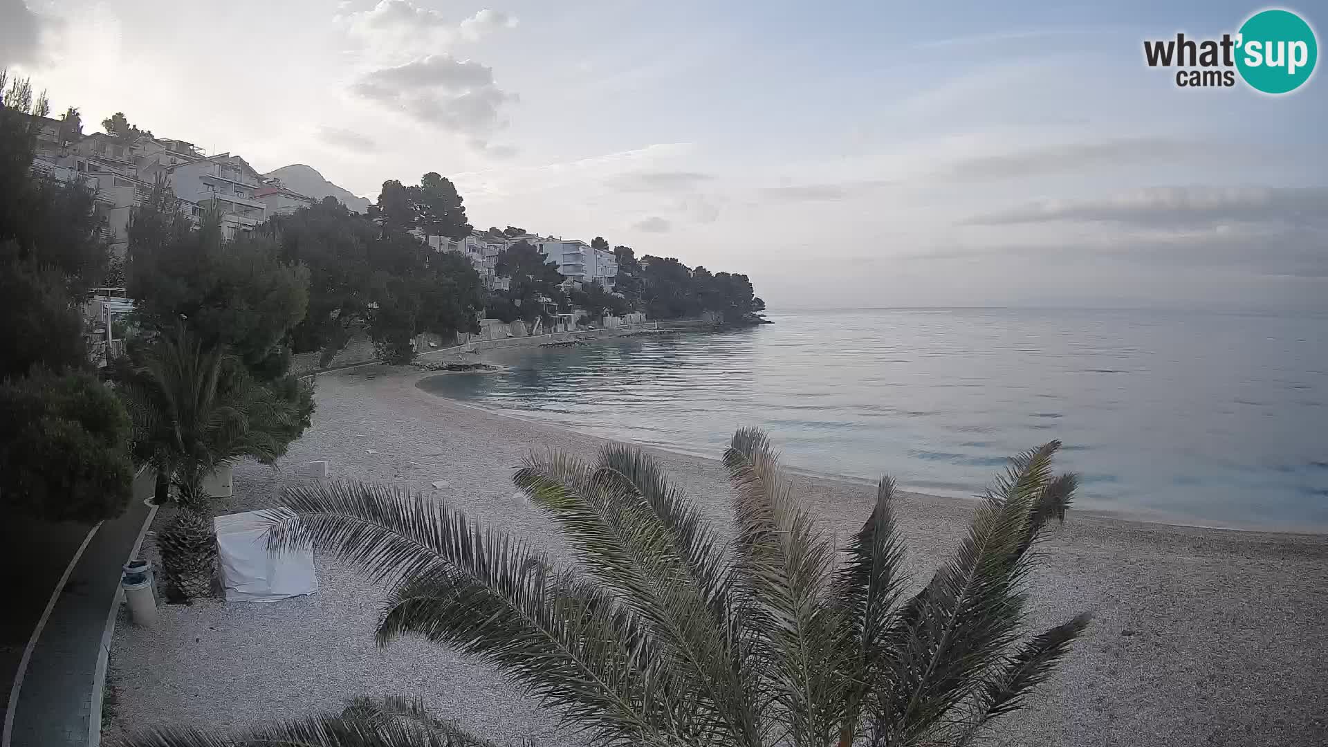 Webcam Spiaggia Lučica Brela – Vista live sulla costa adriatica