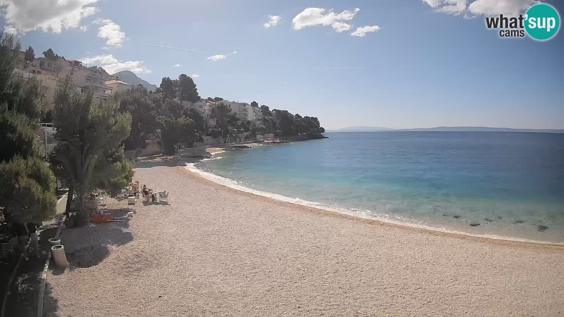 Webcam Spiaggia Lučica Brela – Vista live sulla costa adriatica