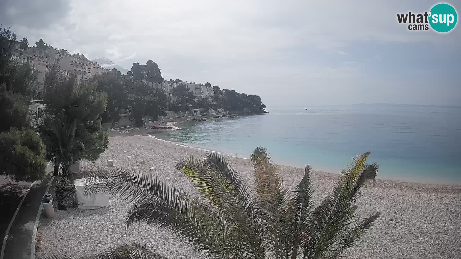 Webcam Plage Lučica Brela – Vue en direct sur la côte adriatique