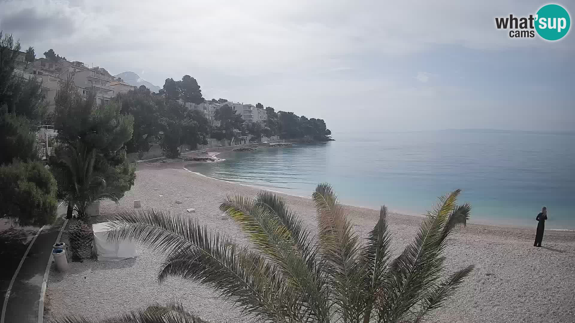 Webcam Spiaggia Lučica Brela – Vista live sulla costa adriatica