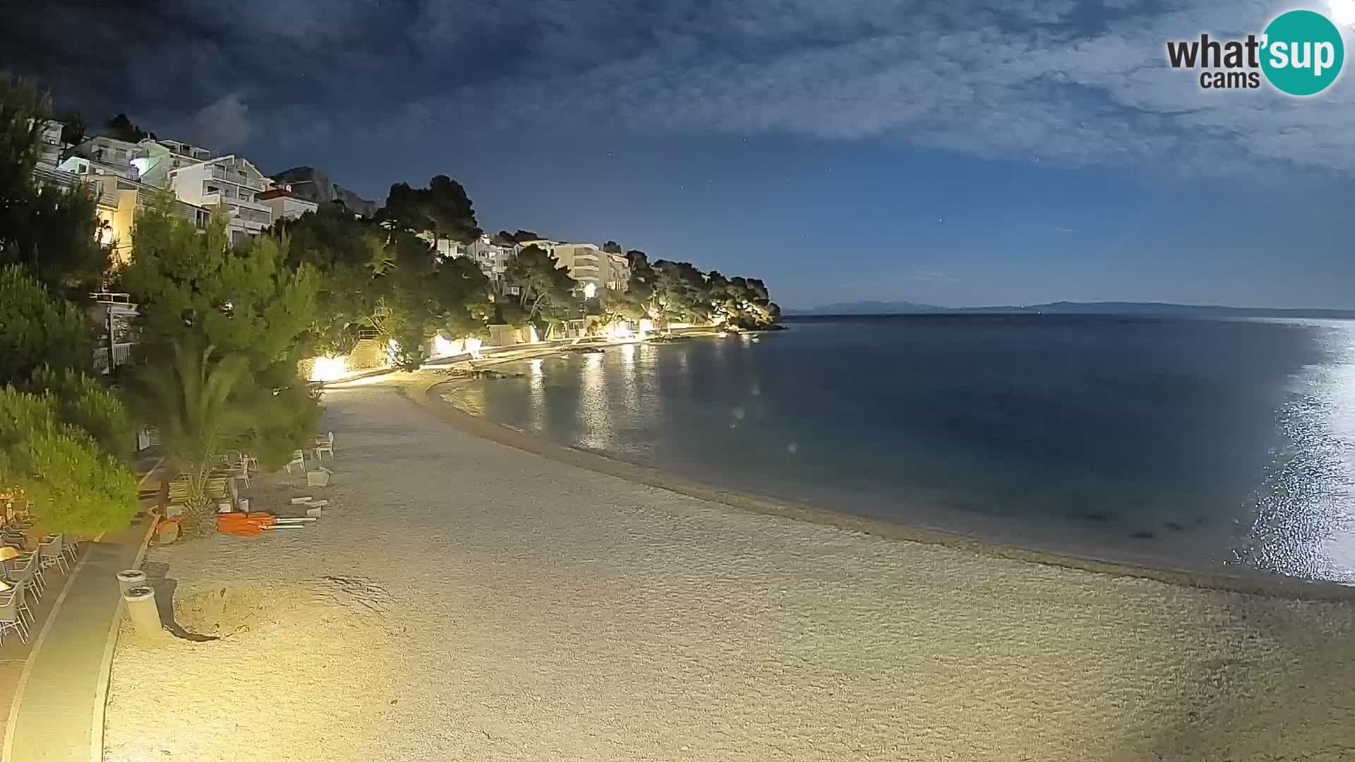 Webcam Plage Lučica Brela – Vue en direct sur la côte adriatique