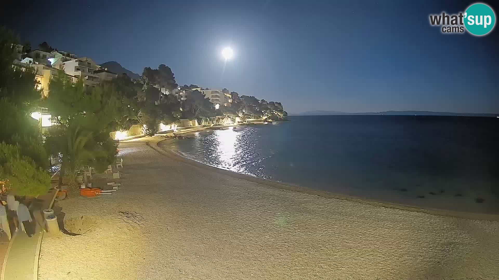 Webcam Spiaggia Lučica Brela – Vista live sulla costa adriatica