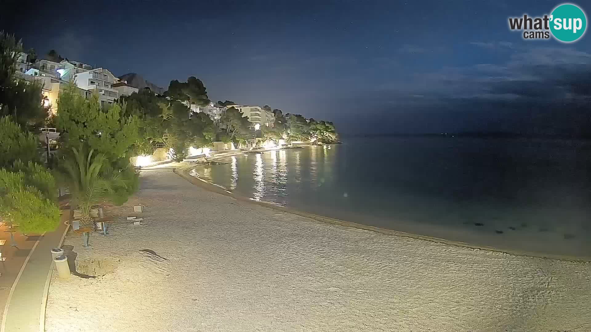 Webcam Spiaggia Lučica Brela – Vista live sulla costa adriatica