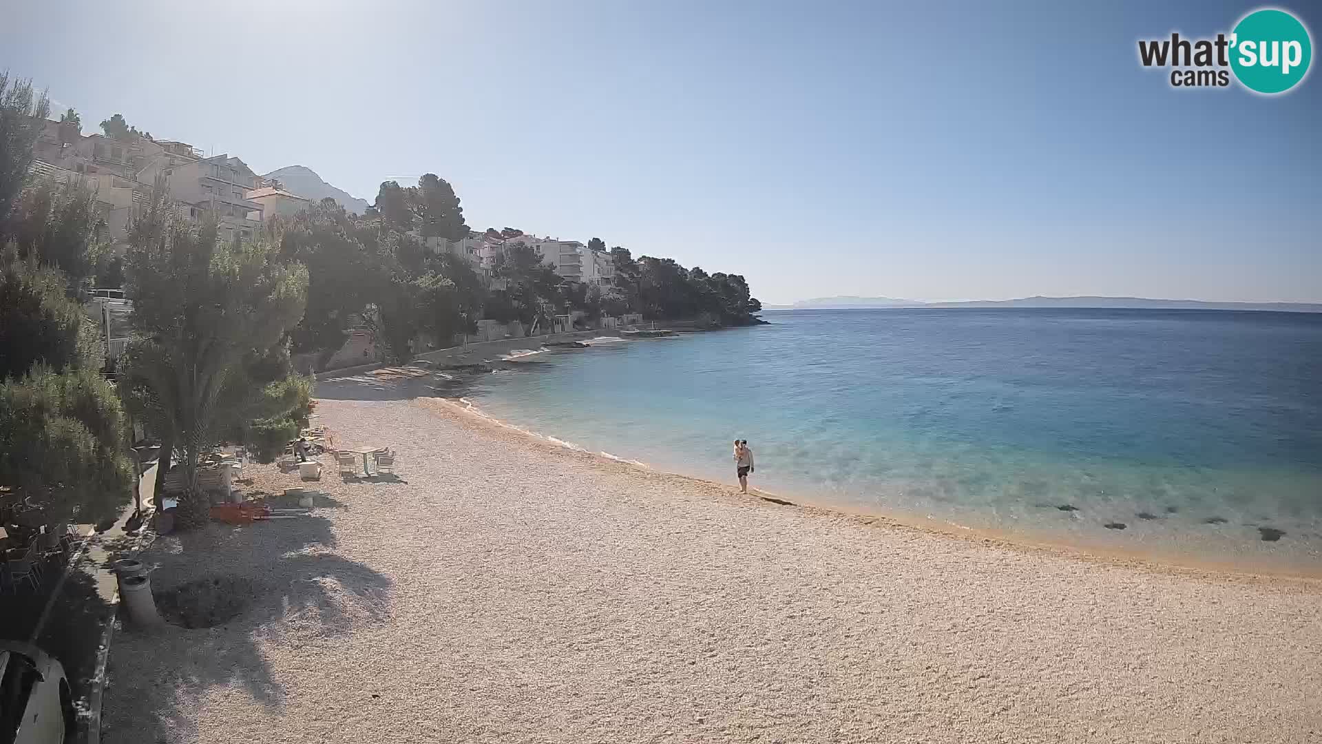 Webcam Plage Lučica Brela – Vue en direct sur la côte adriatique