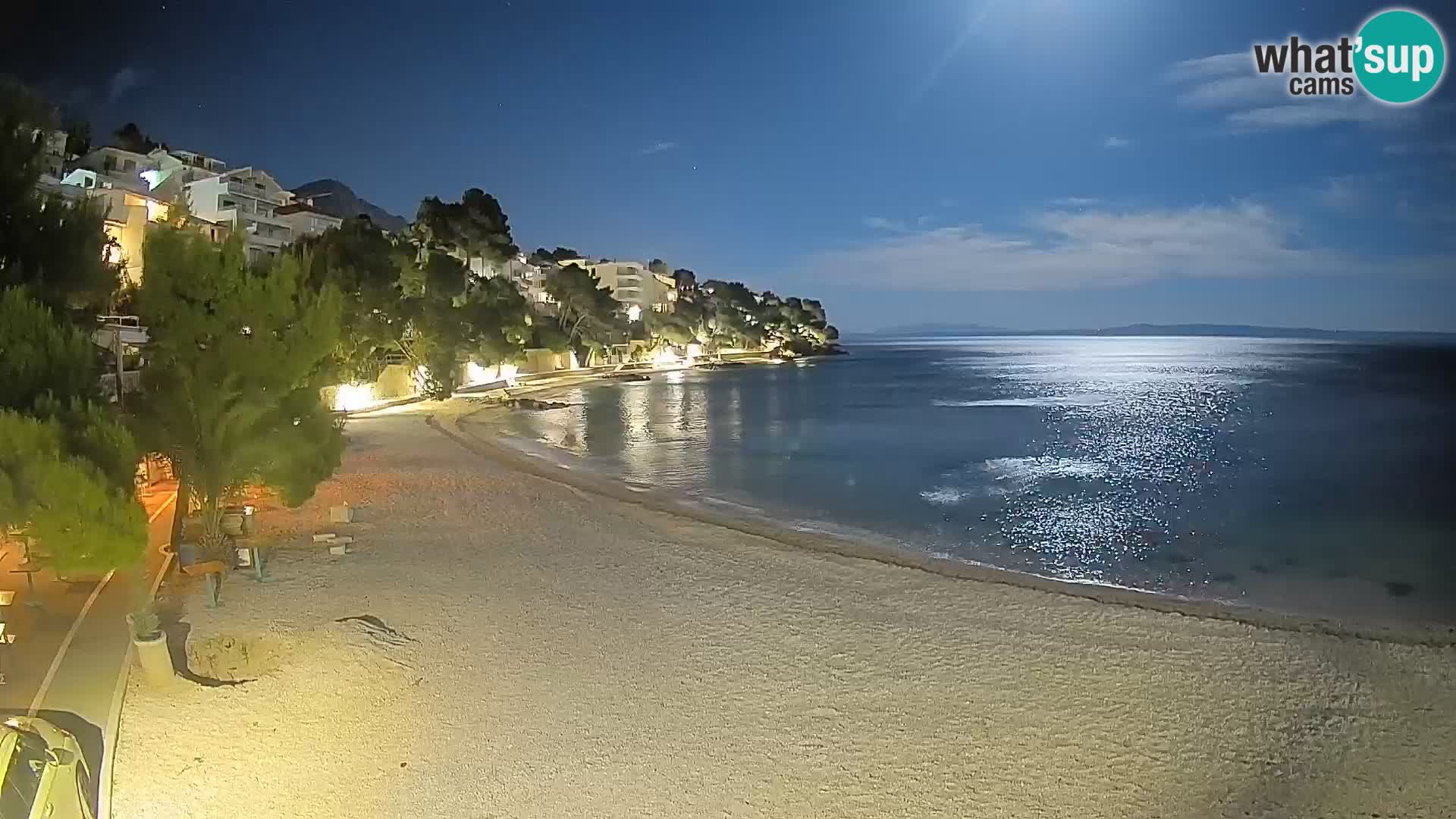Webcam Plage Lučica Brela – Vue en direct sur la côte adriatique