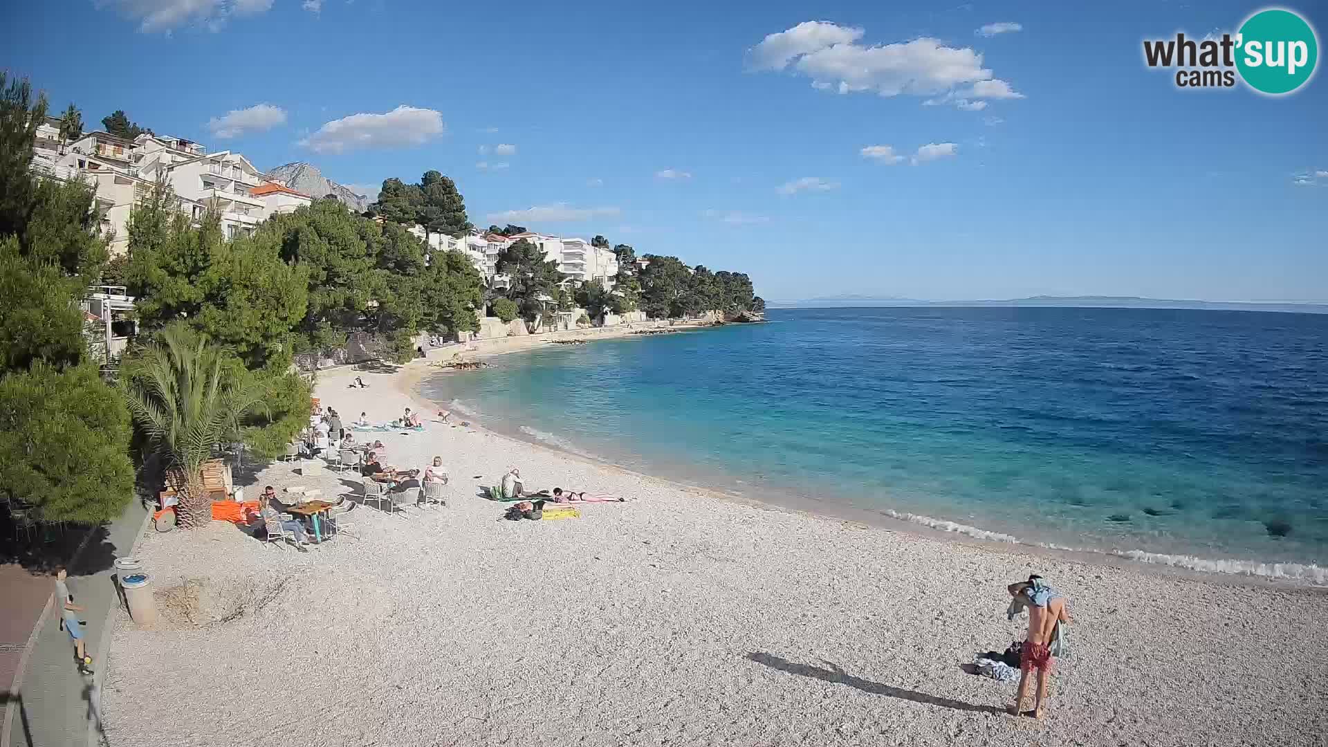 Webcam Spiaggia Lučica Brela – Vista live sulla costa adriatica