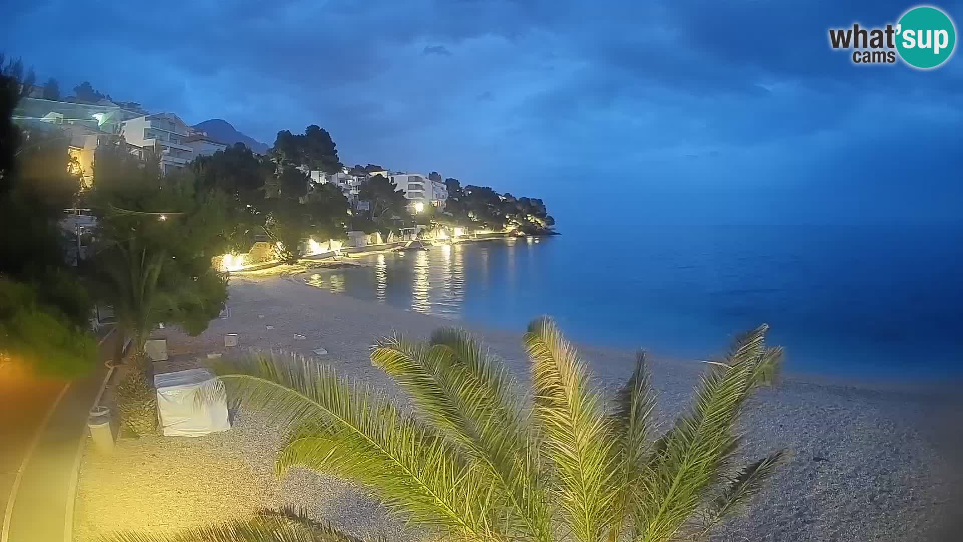 Webcam Spiaggia Lučica Brela – Vista live sulla costa adriatica