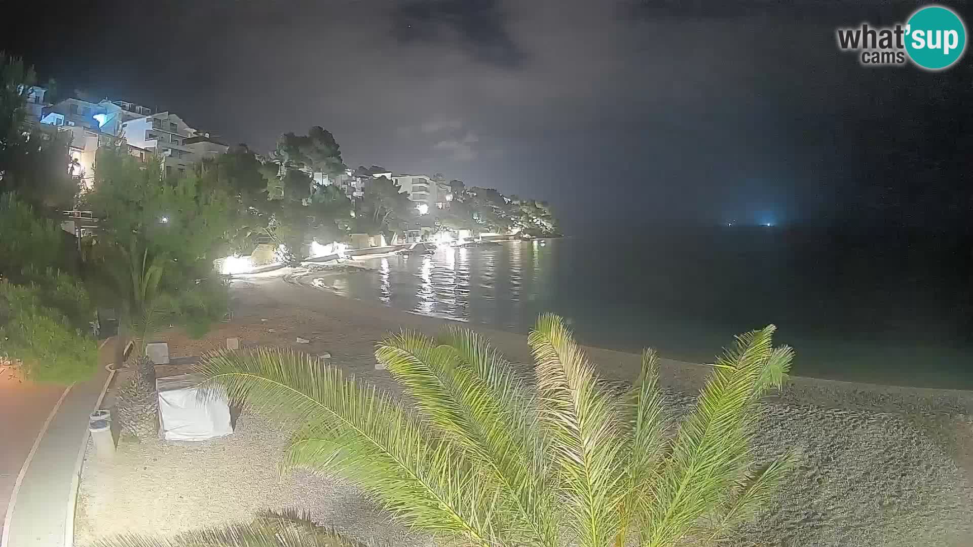Webcam Lučica Strand Beach Brela – Liveblick von der Adriaküste