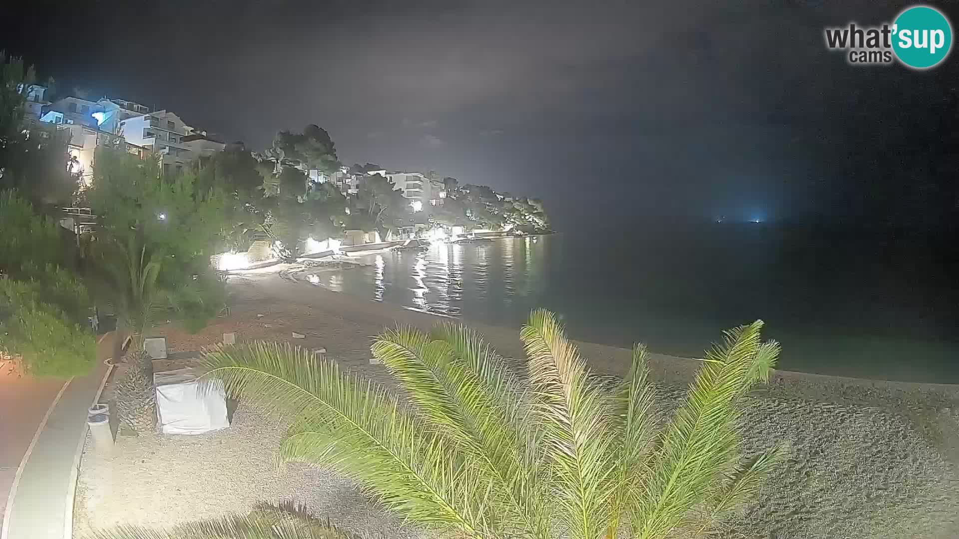 Webcam Lučica Strand Beach Brela – Liveblick von der Adriaküste