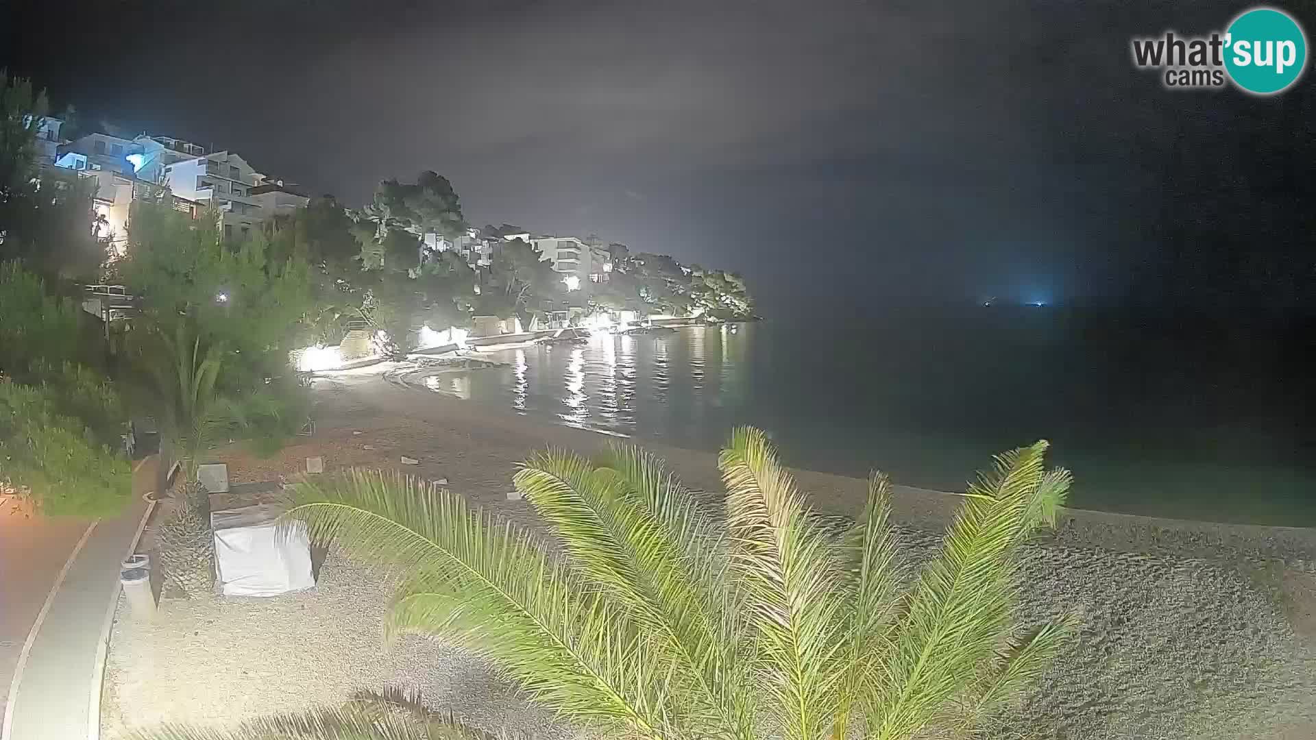 Webcam Spiaggia Lučica Brela – Vista live sulla costa adriatica