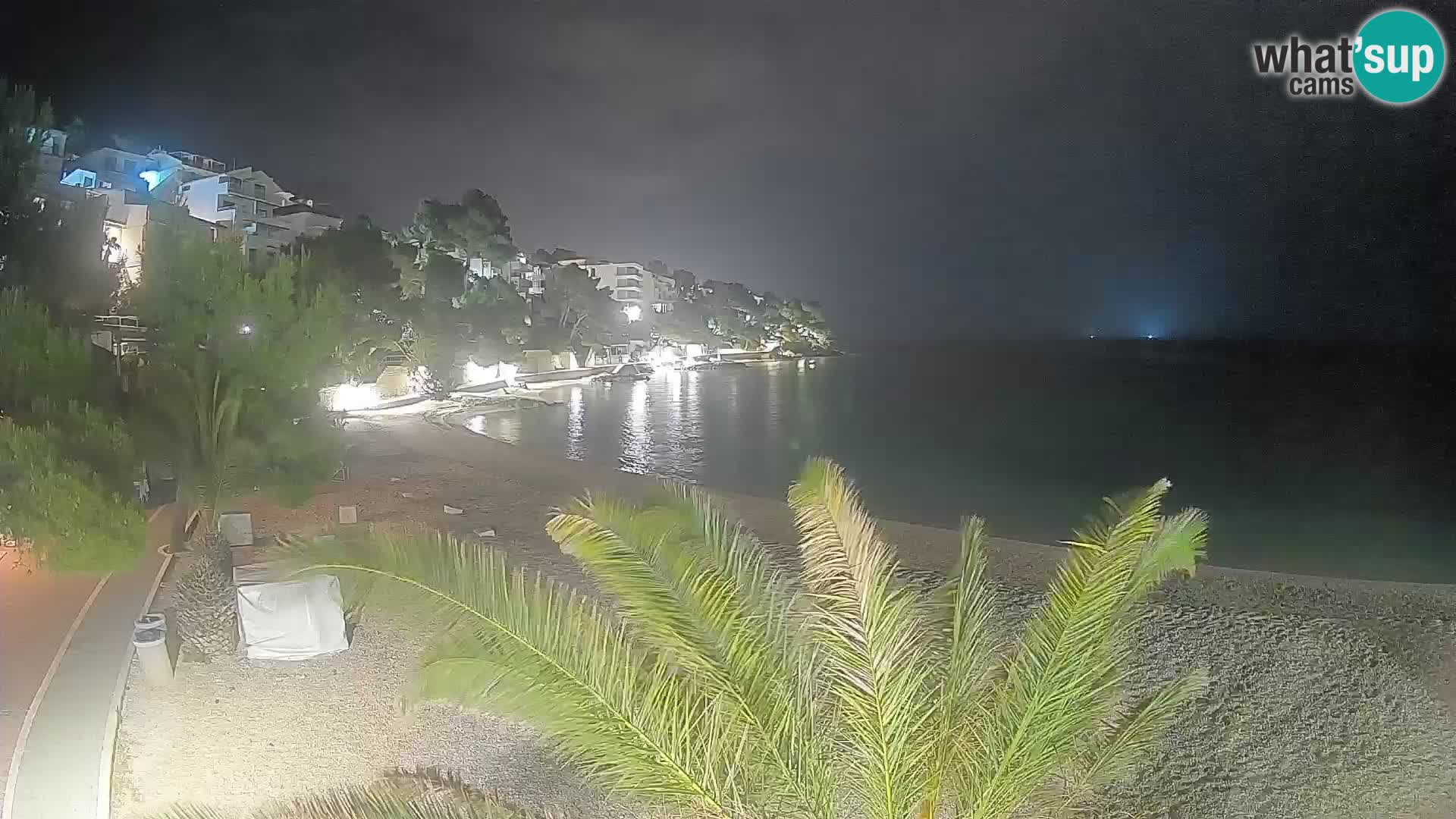 Webcam Spiaggia Lučica Brela – Vista live sulla costa adriatica