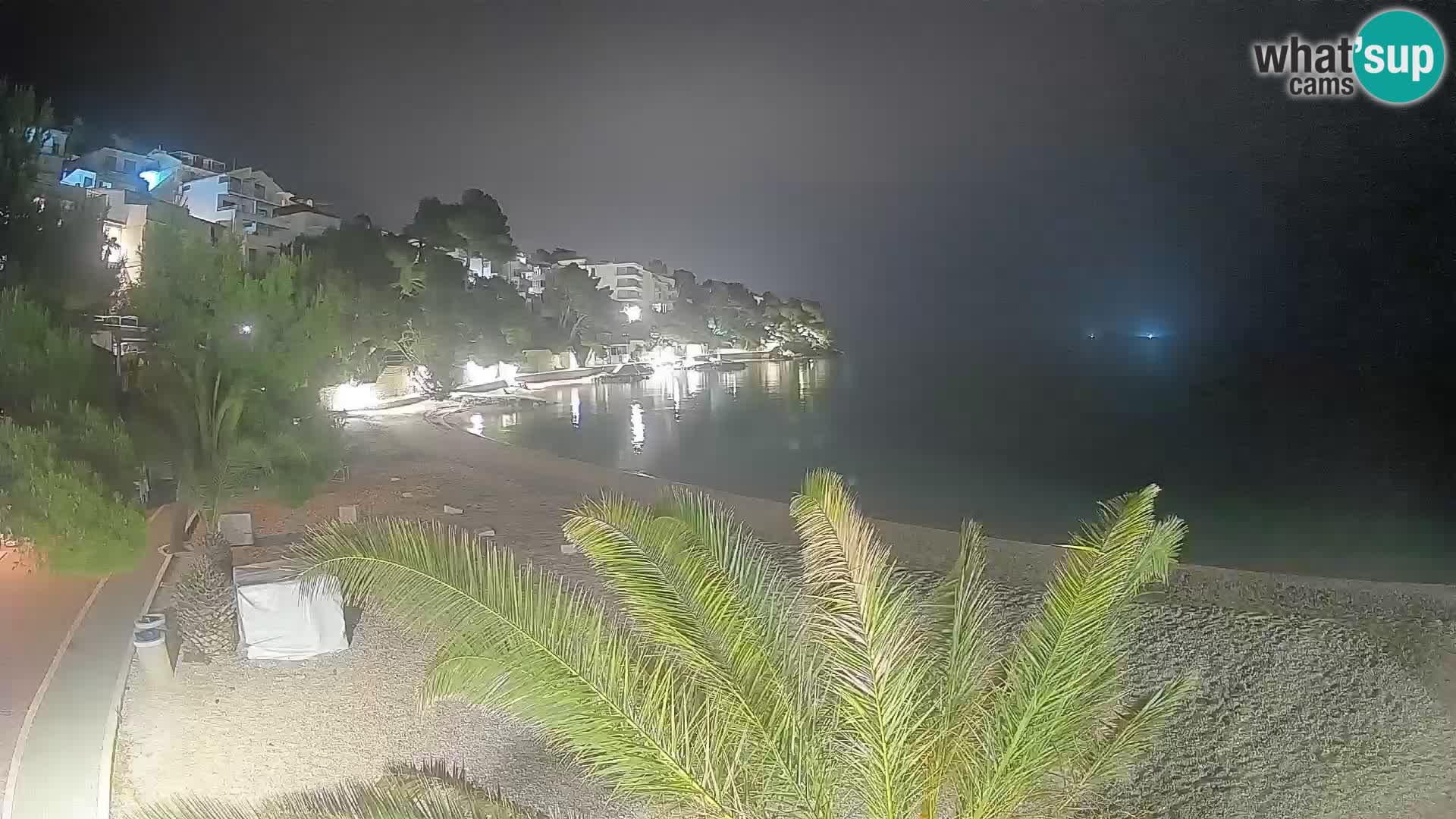 Webcam Spiaggia Lučica Brela – Vista live sulla costa adriatica