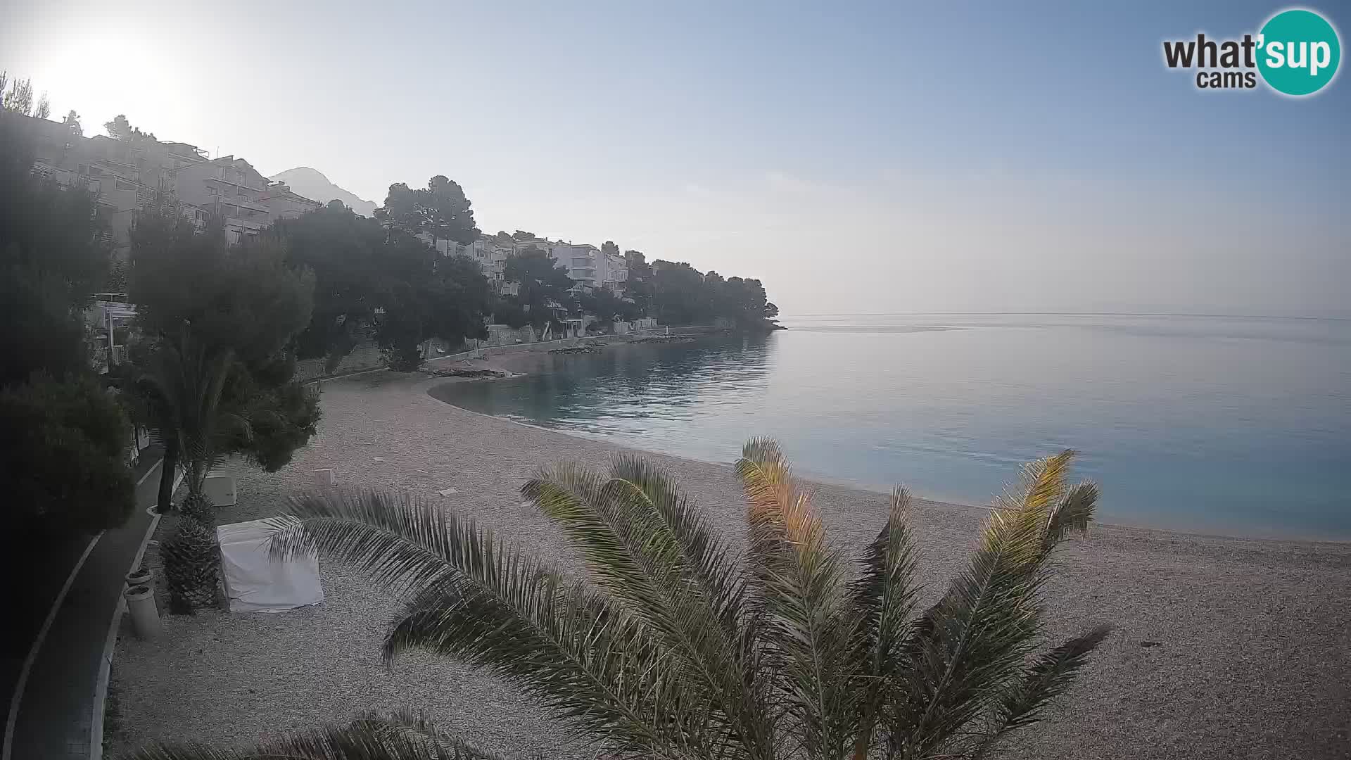 Webcam Plage Lučica Brela – Vue en direct sur la côte adriatique