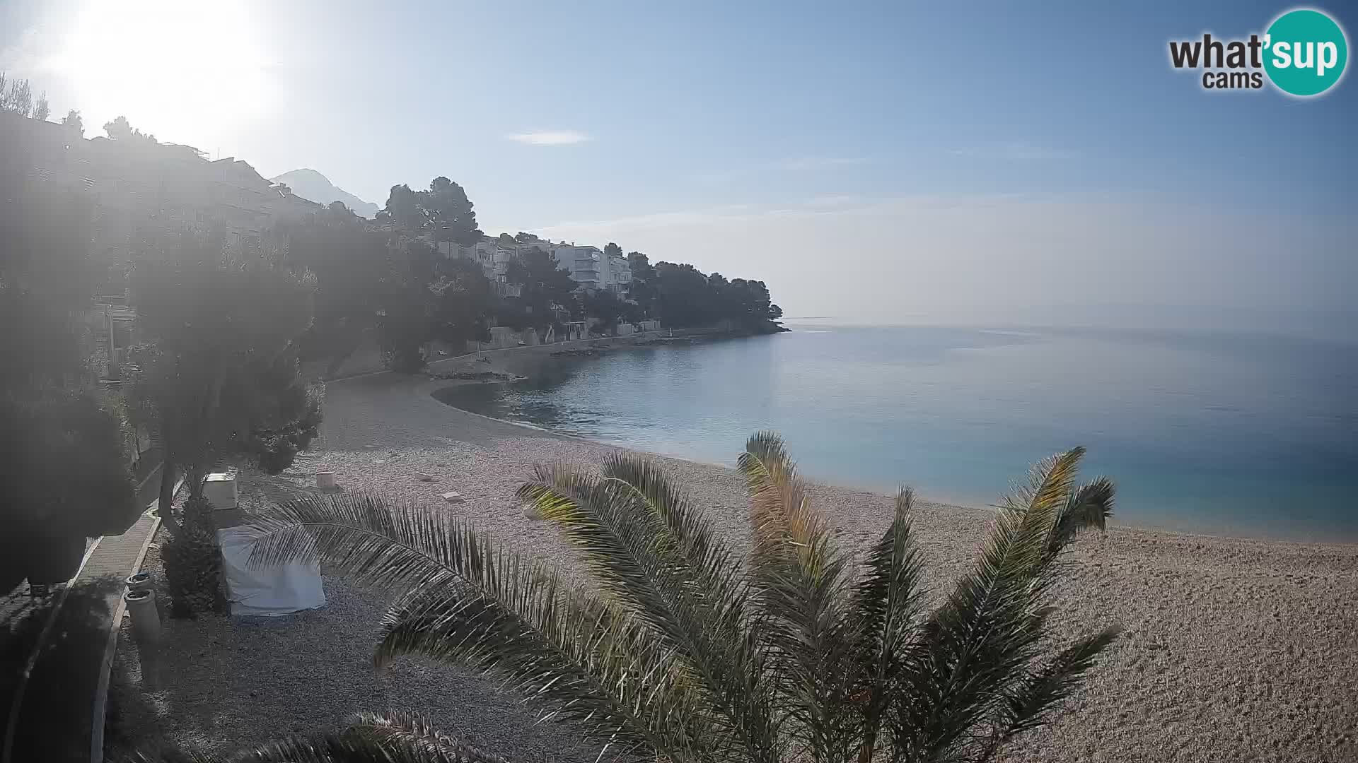 Webcam Plage Lučica Brela – Vue en direct sur la côte adriatique