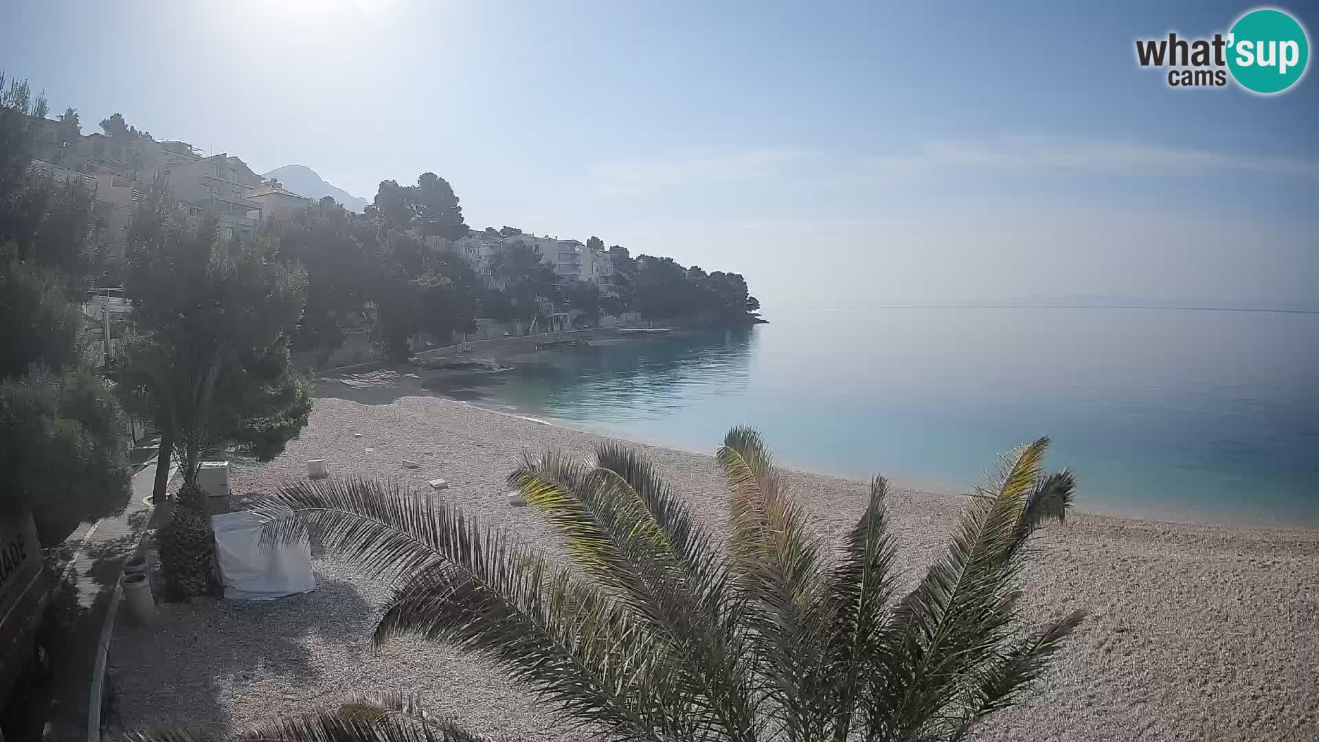 Webcam Plage Lučica Brela – Vue en direct sur la côte adriatique
