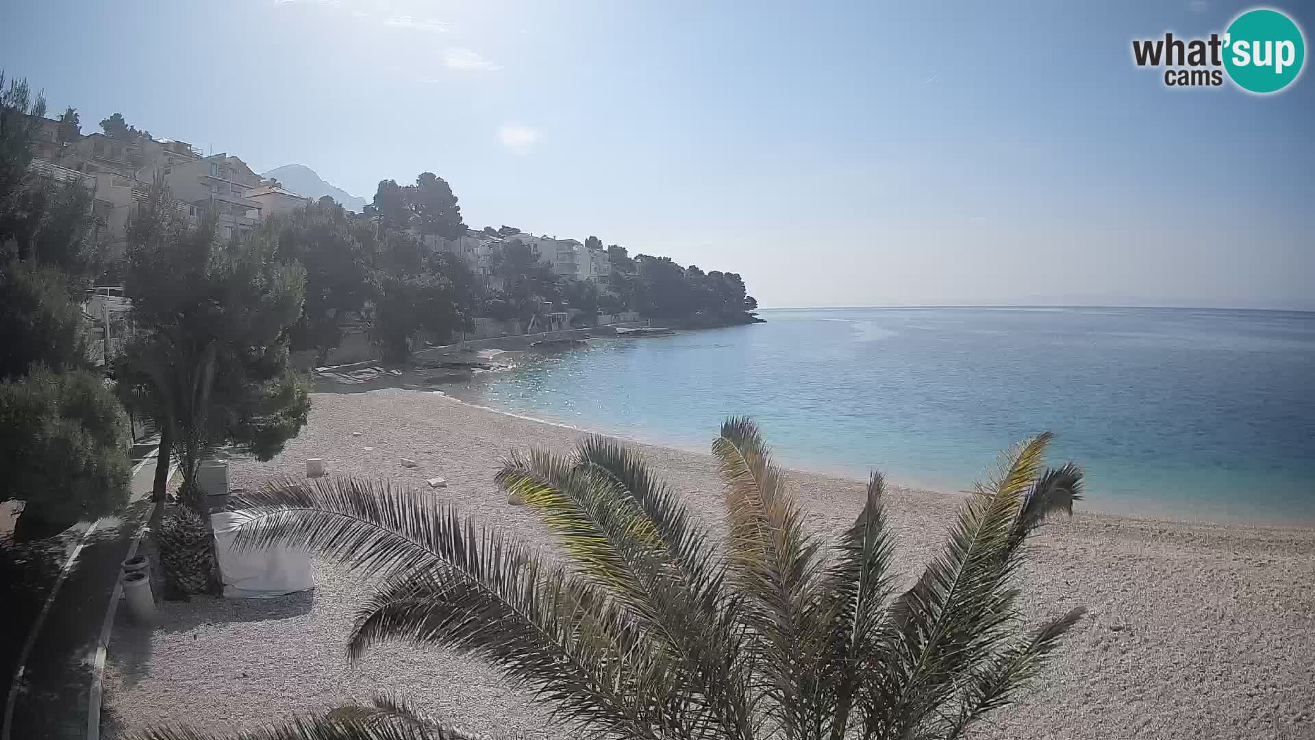 Webcam Plage Lučica Brela – Vue en direct sur la côte adriatique