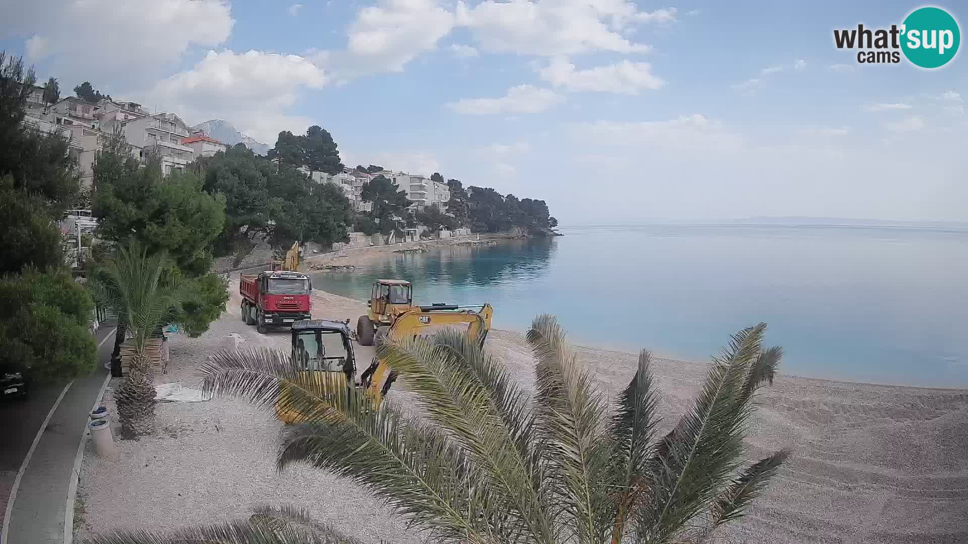 Webcam Lučica Strand Beach Brela – Liveblick von der Adriaküste
