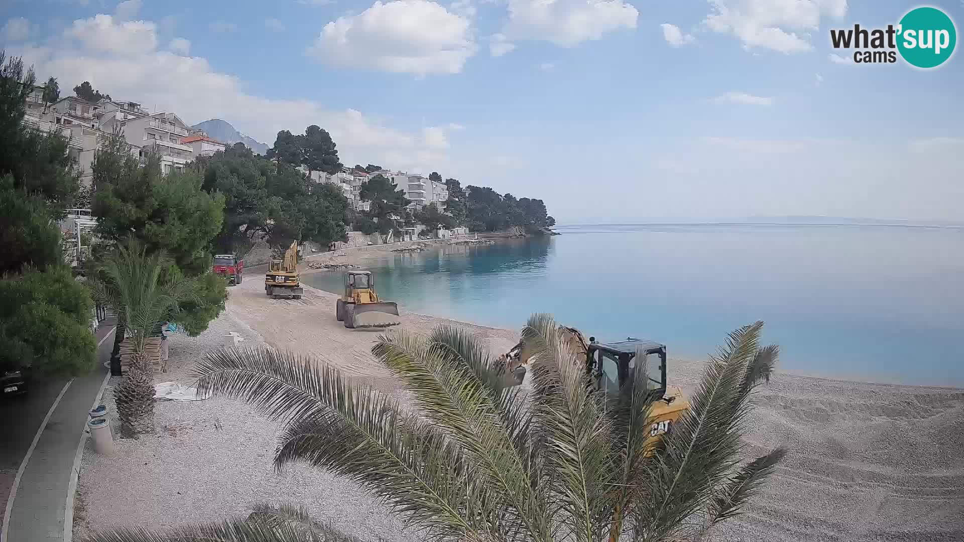 Webcam Spiaggia Lučica Brela – Vista live sulla costa adriatica