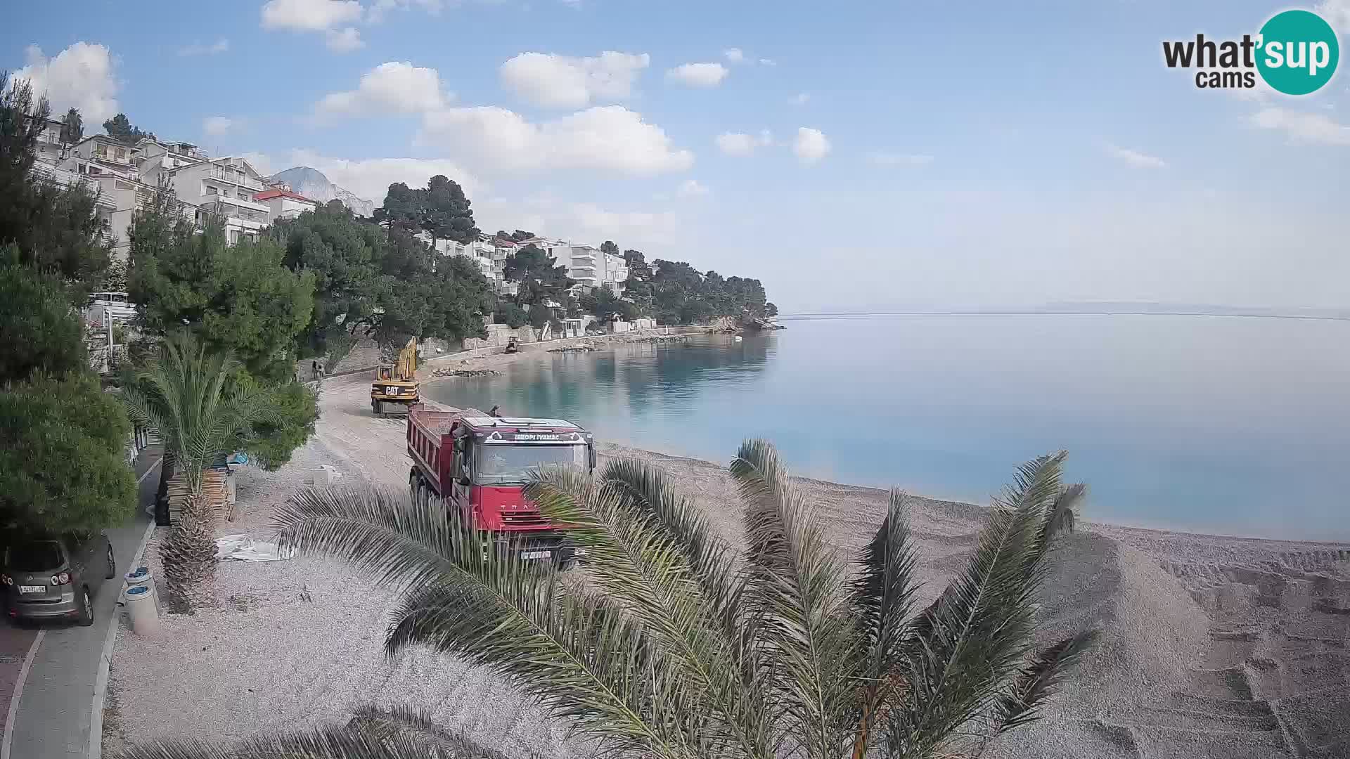 Spletna kamera Plaža Lučica Brela – Pogled v živo na Jadransko obalo