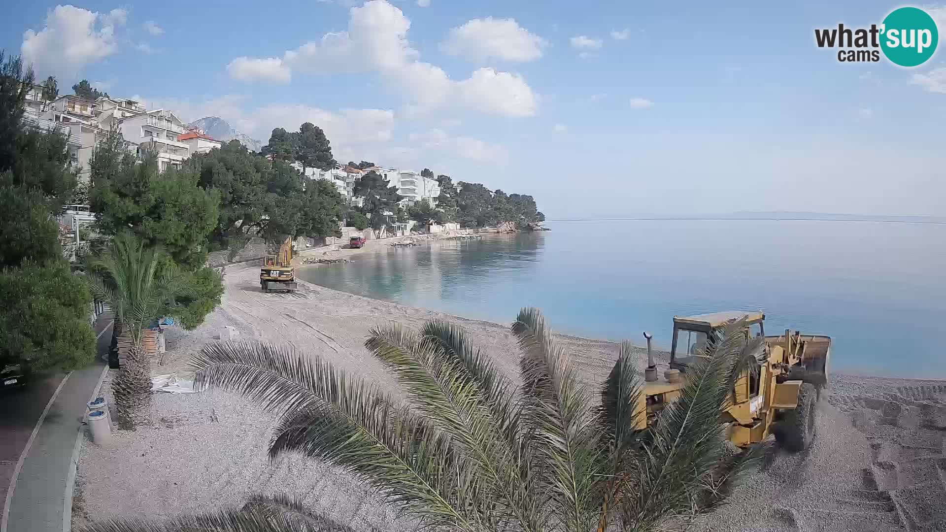 Webcam Lučica Strand Beach Brela – Liveblick von der Adriaküste