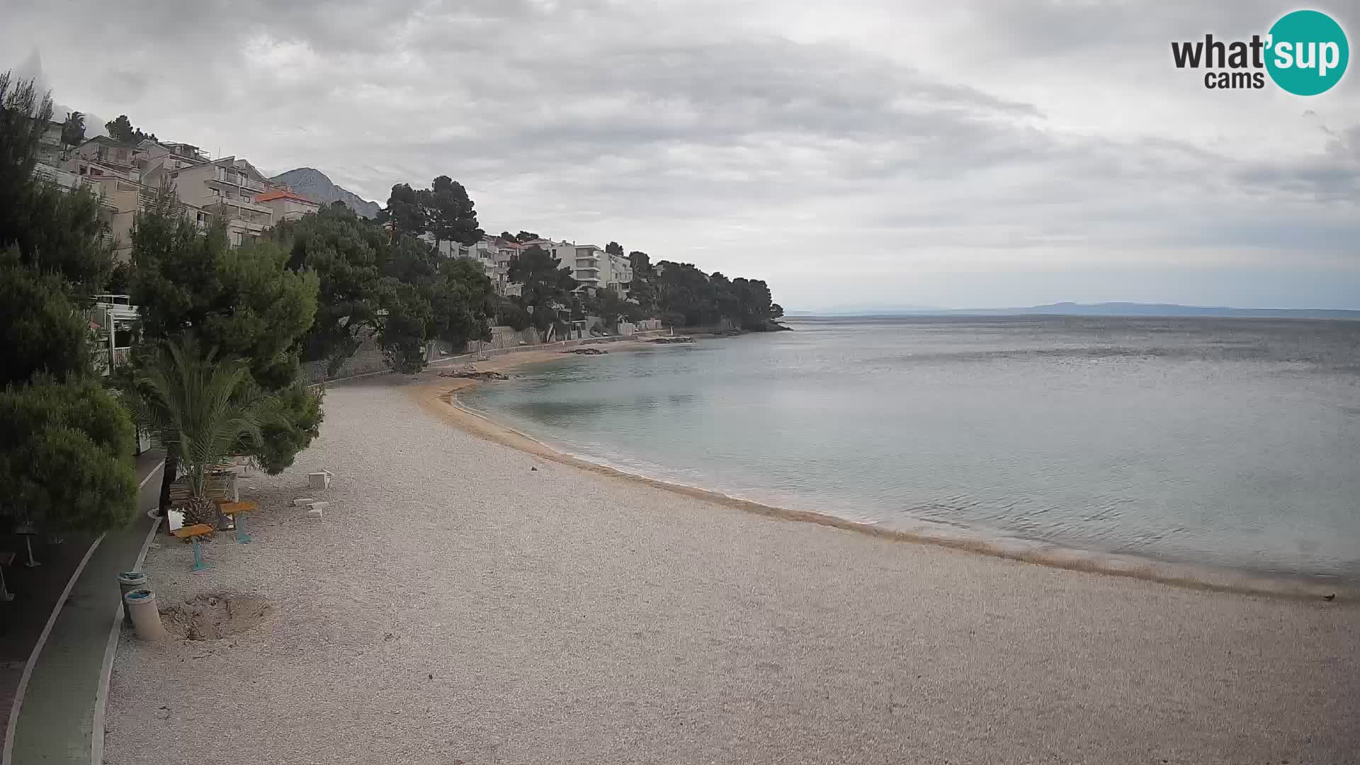 Webcam Playa Lučica Brela – Vista en directo de la costa adriática
