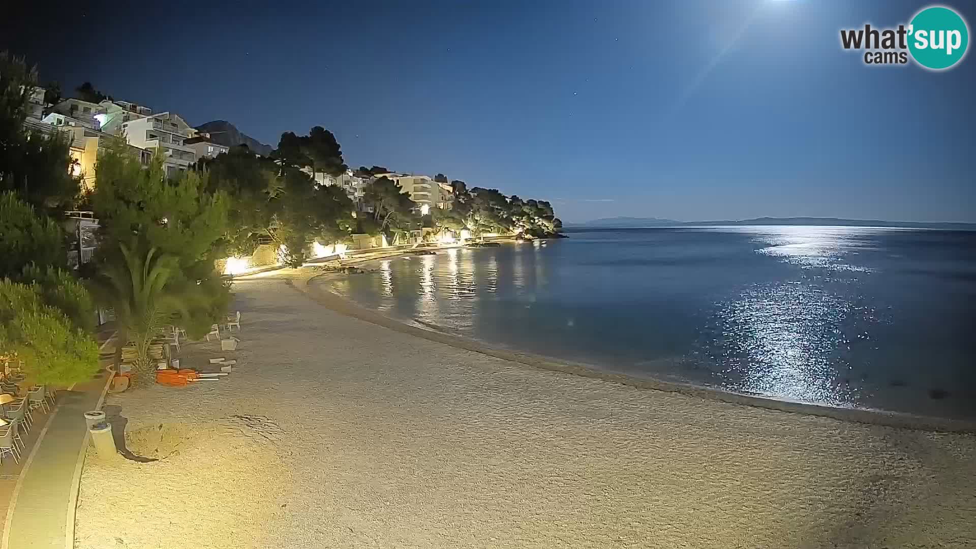 Webcam Playa Lučica Brela – Vista en directo de la costa adriática