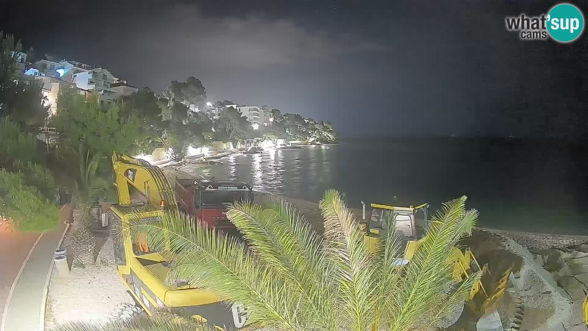 Webcam Plage Lučica Brela – Vue en direct sur la côte adriatique