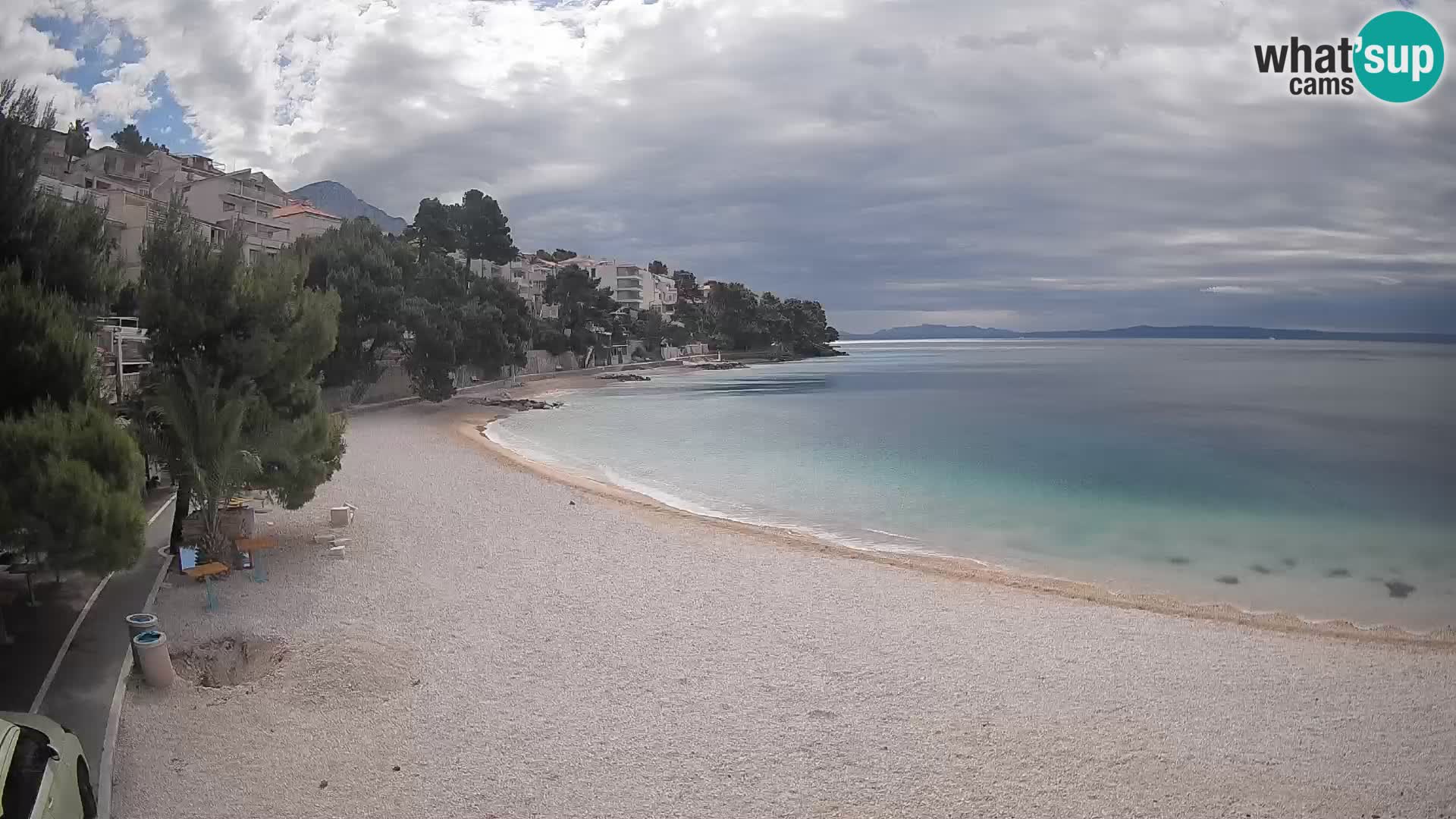 Webcam Playa Lučica Brela – Vista en directo de la costa adriática