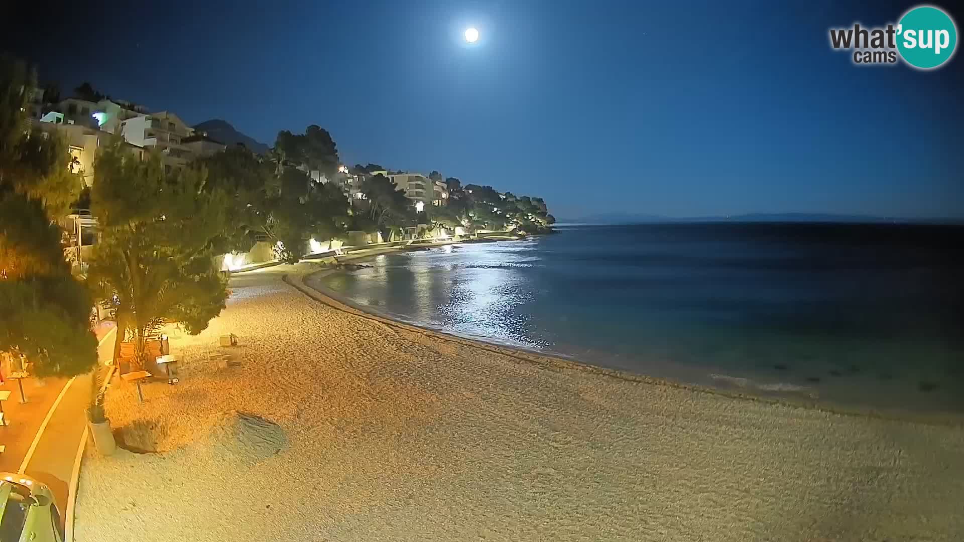 Webcam Plage Lučica Brela – Vue en direct sur la côte adriatique