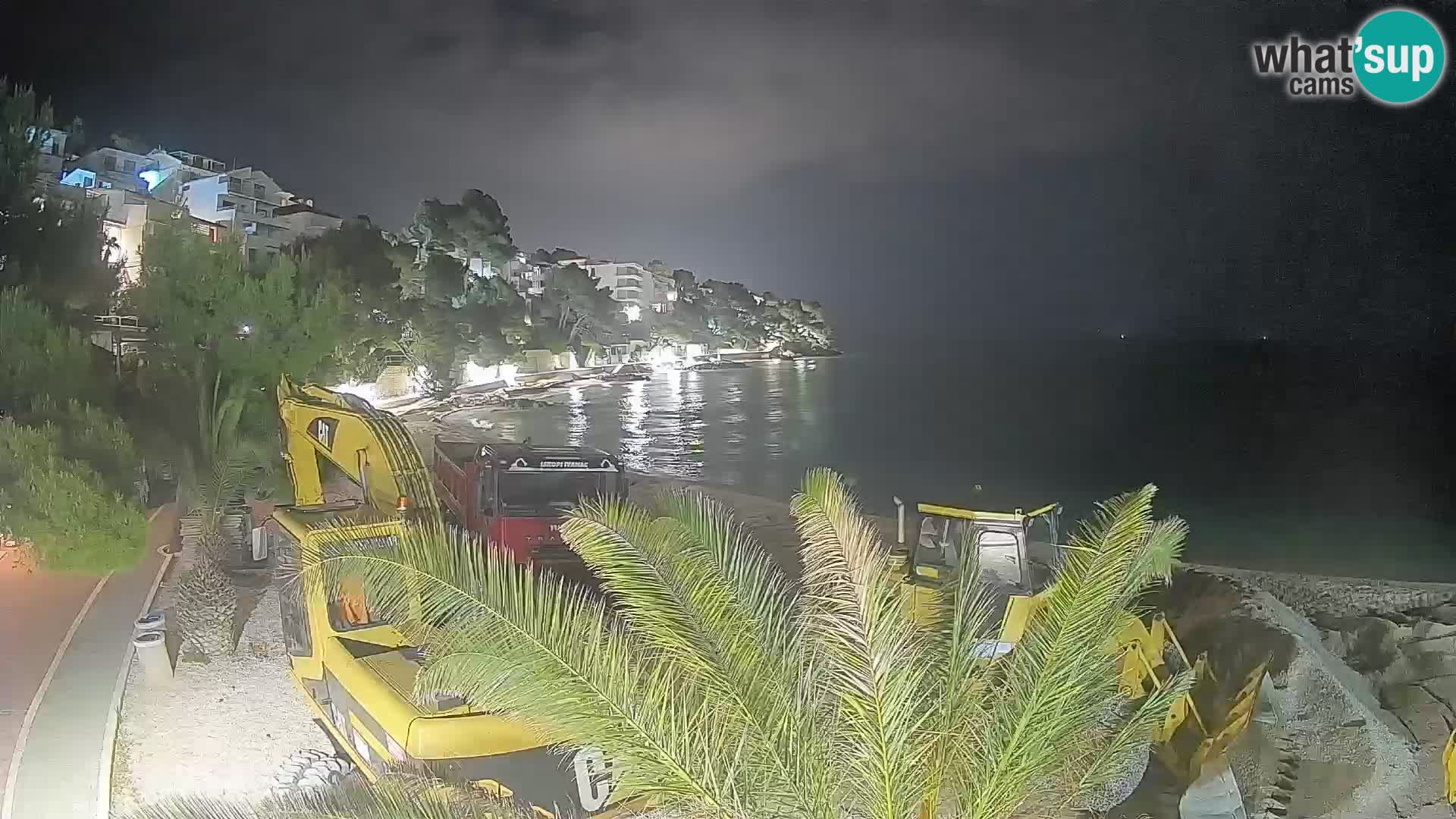 Webcam Lučica Strand Beach Brela – Liveblick von der Adriaküste