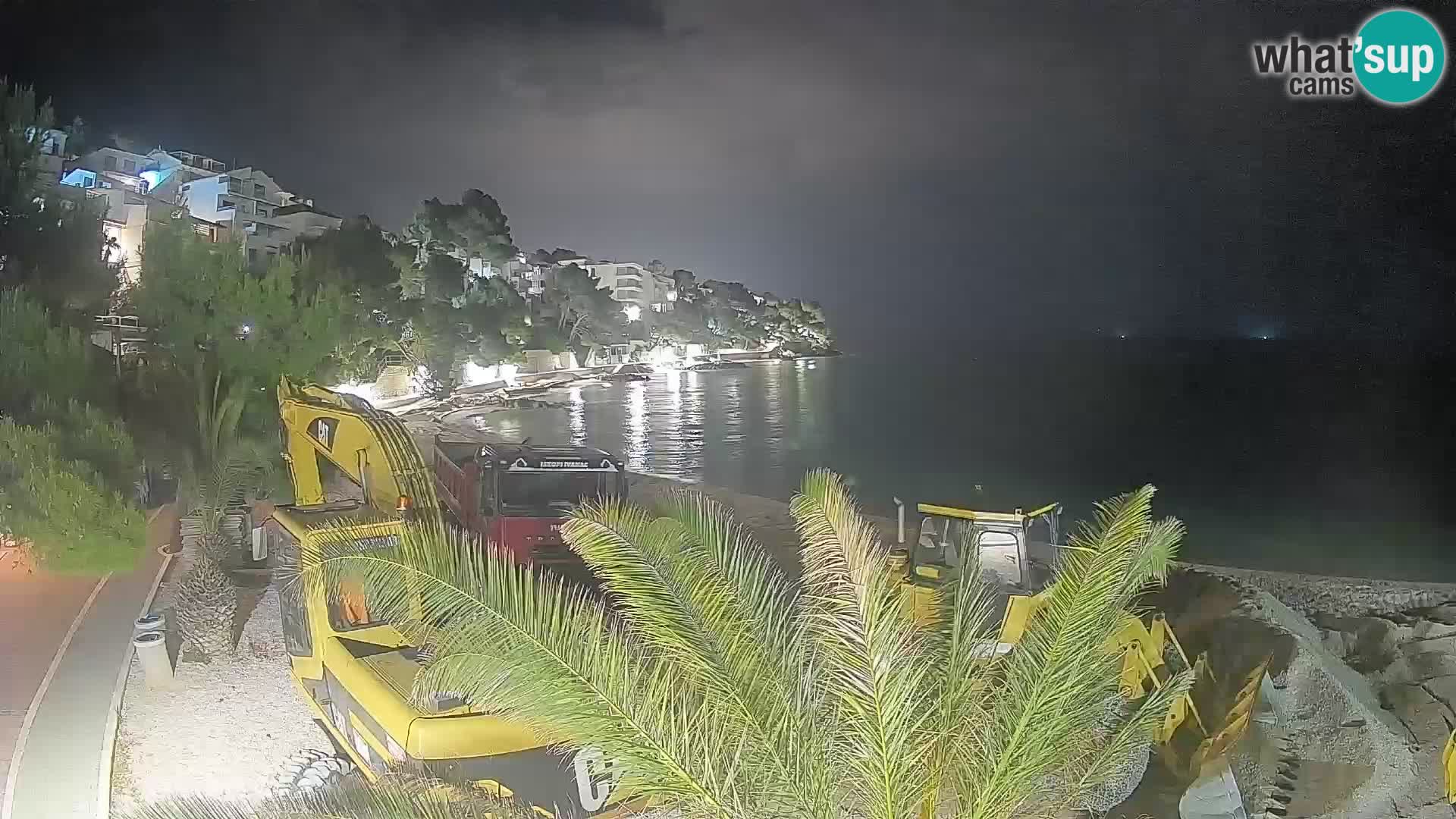 Spletna kamera Plaža Lučica Brela – Pogled v živo na Jadransko obalo