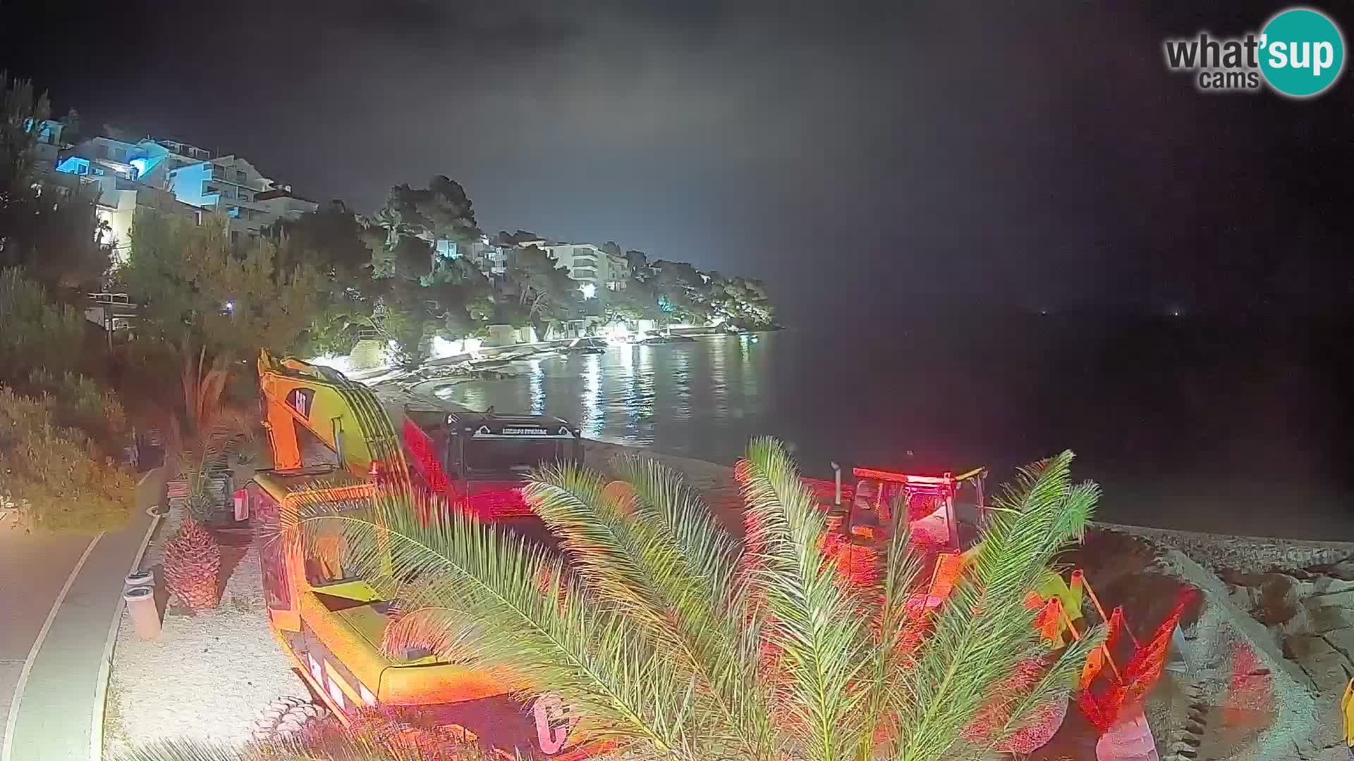 Webcam Lučica Strand Beach Brela – Liveblick von der Adriaküste