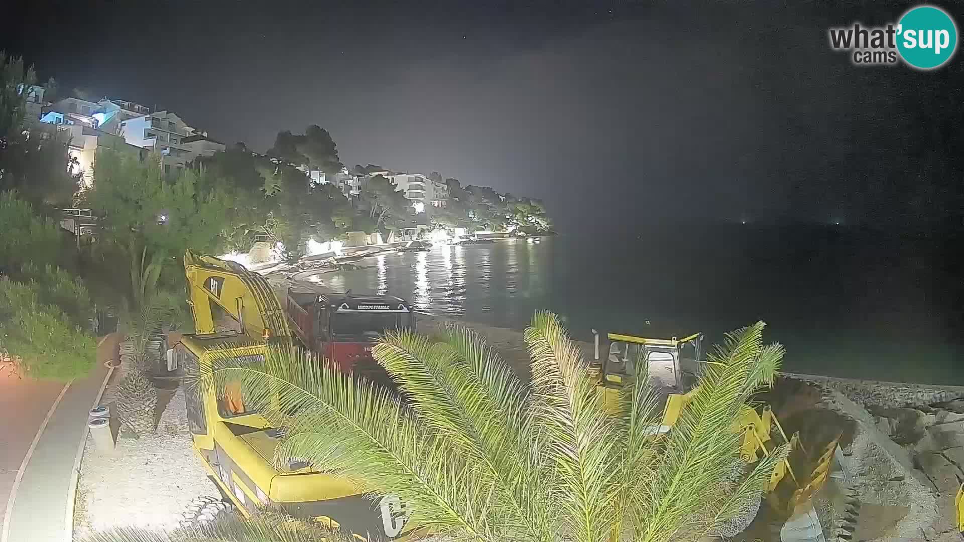 Webcam Lučica Strand Beach Brela – Liveblick von der Adriaküste