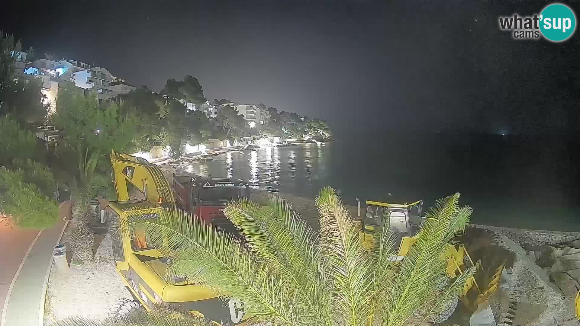 Webcam Plage Lučica Brela – Vue en direct sur la côte adriatique