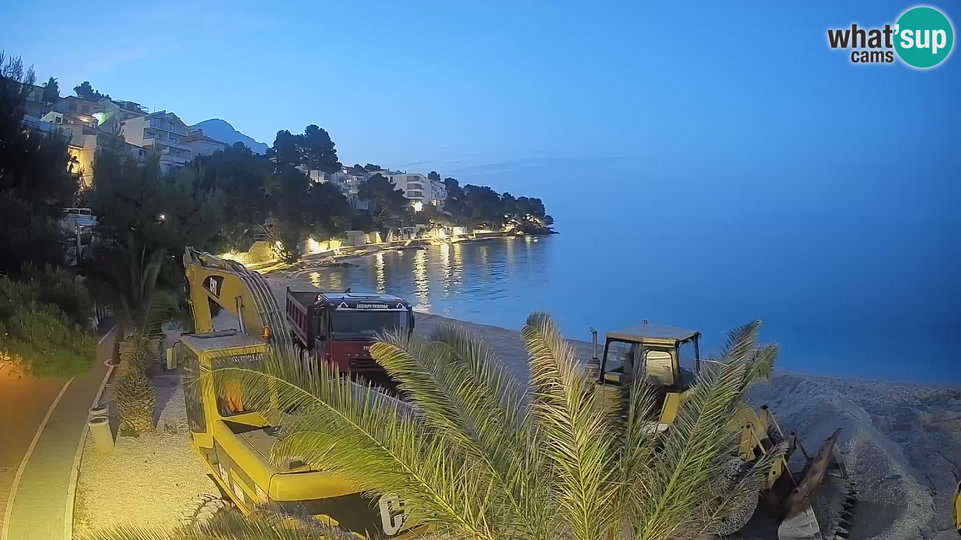 Webcam Plage Lučica Brela – Vue en direct sur la côte adriatique