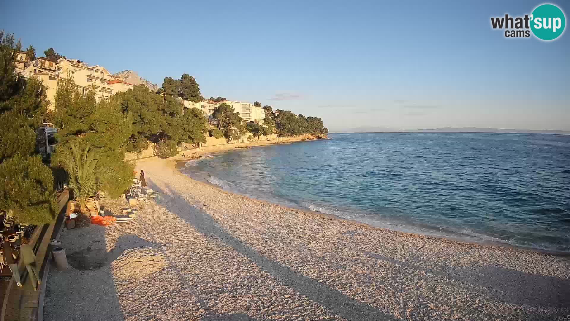 Webcam Spiaggia Lučica Brela – Vista live sulla costa adriatica